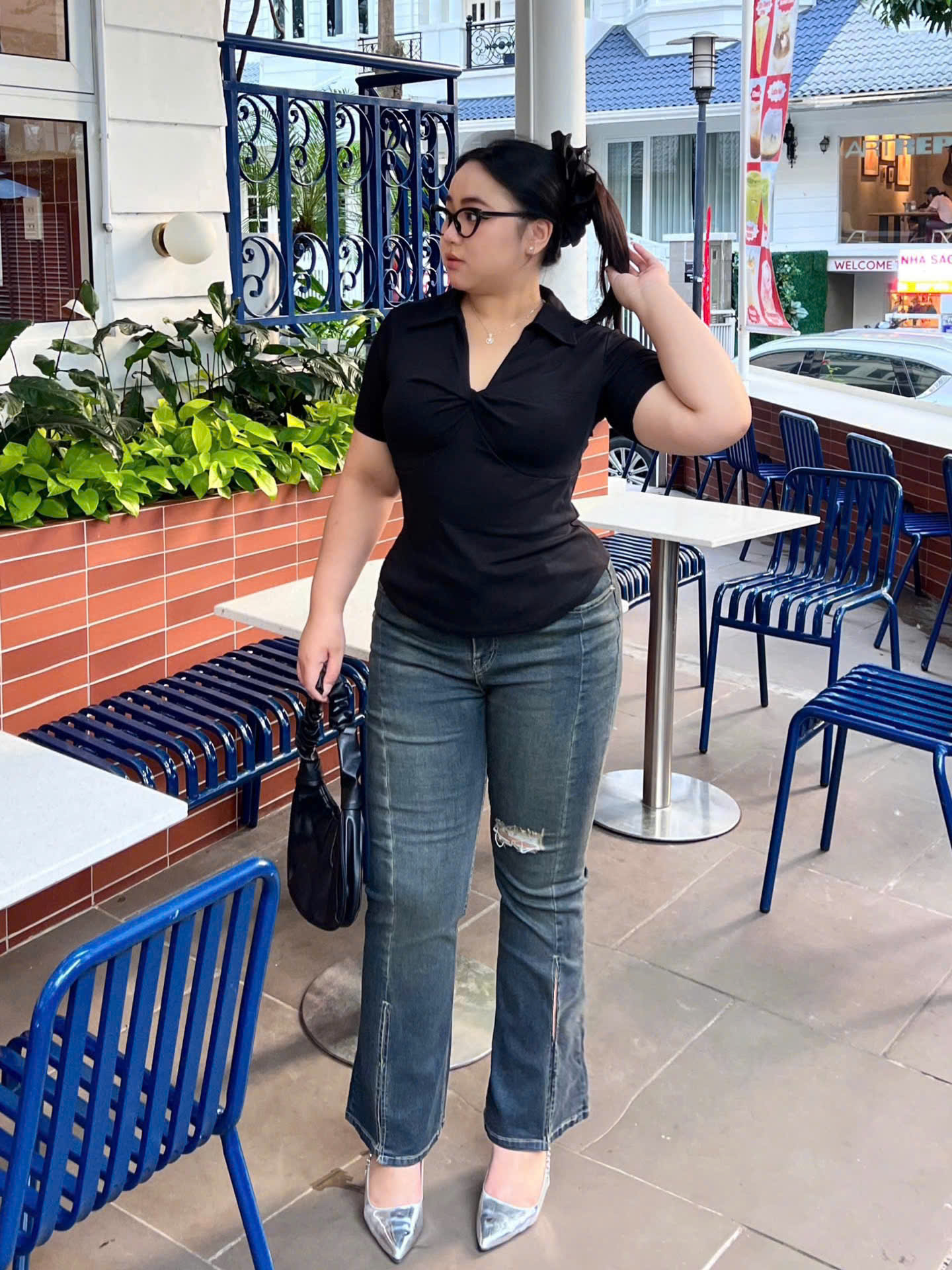 BIGSIZE- Quần jean loe rách gối T- QJ510_thumbnail_9