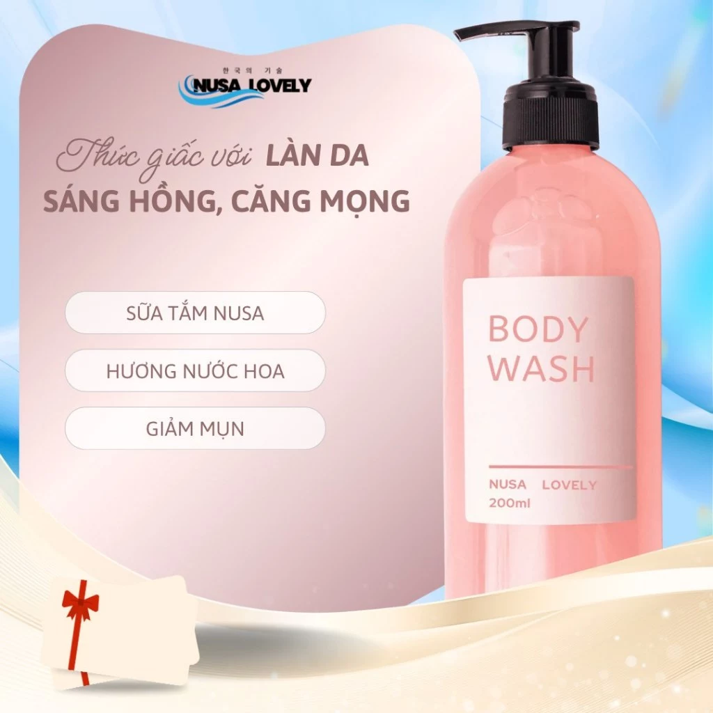 Nusa Body Wash Gel tắm cấp ẩm và làm da mềm mượt