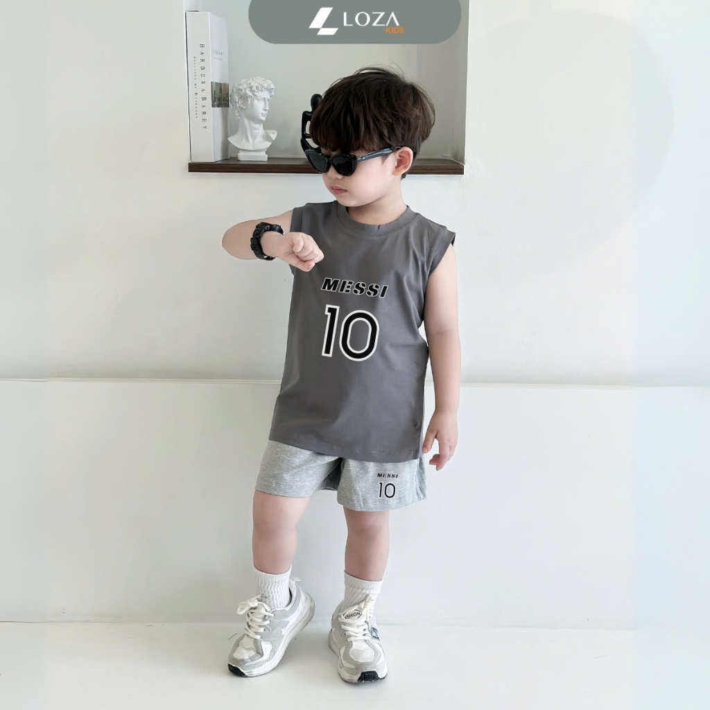 Bộ ba lỗ bé trai in số '10 Messi' - Loza Kids BL377_thumbnail_4