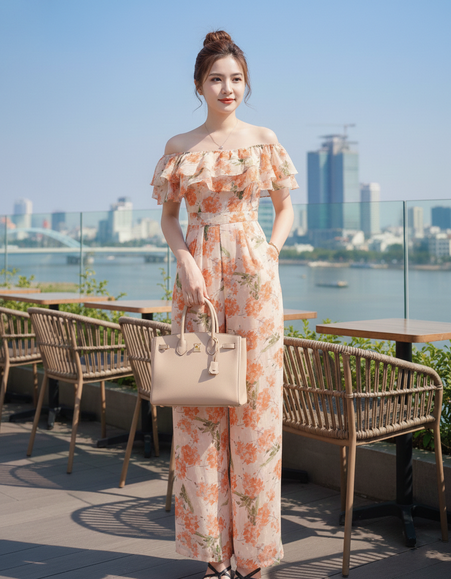 Jumpsuit ống rộng bèo ngực mặc 2 kiểu_thumbnail_22