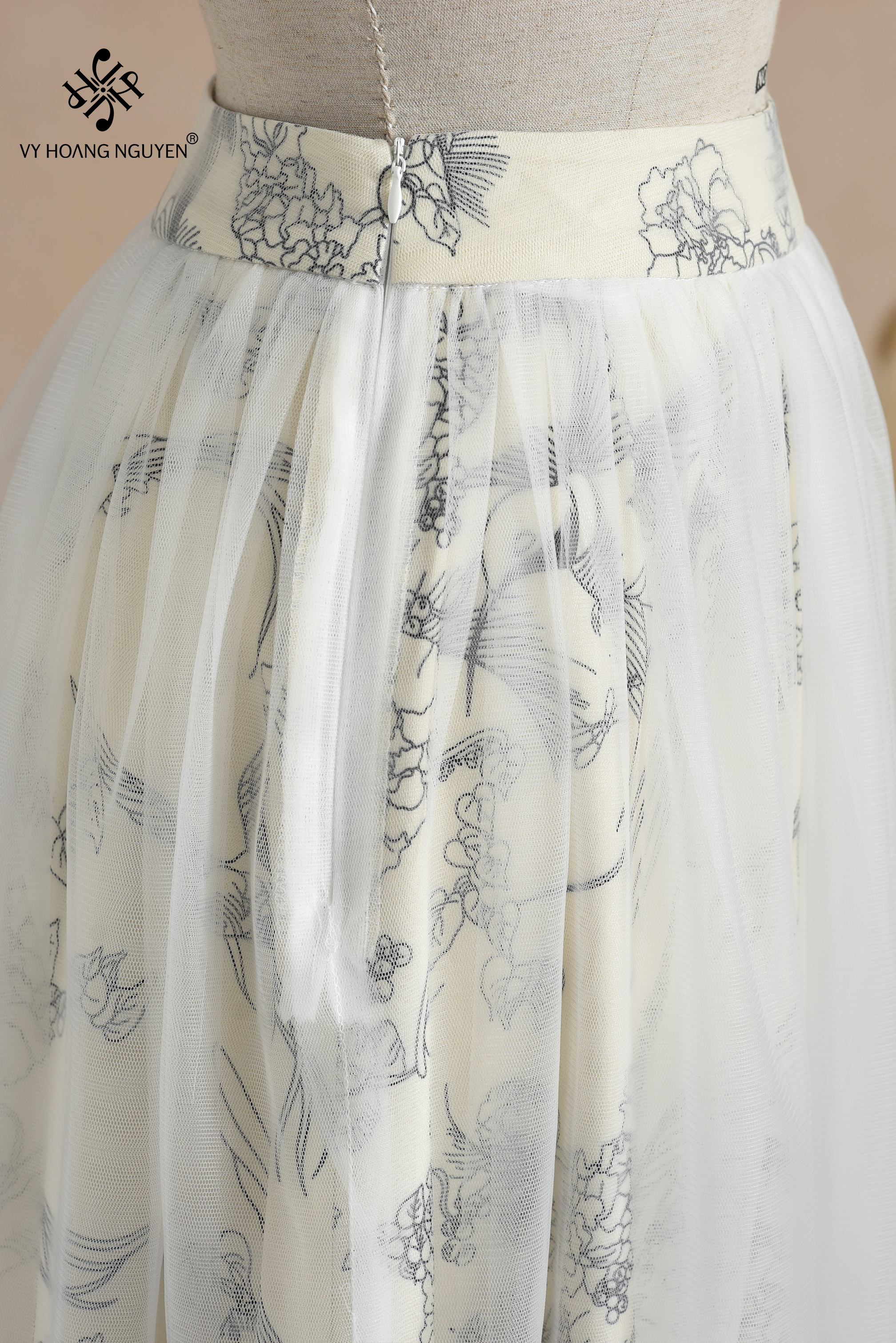 Chân Váy Xòe Phối Lưới