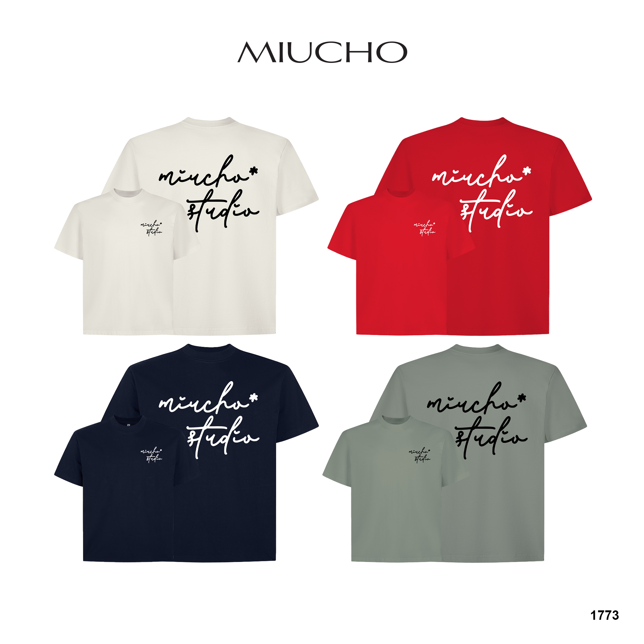 Áo phông nam localbrand form boxy vải cotton 2c 250gsm dày dặn 1773 Miucho in basic