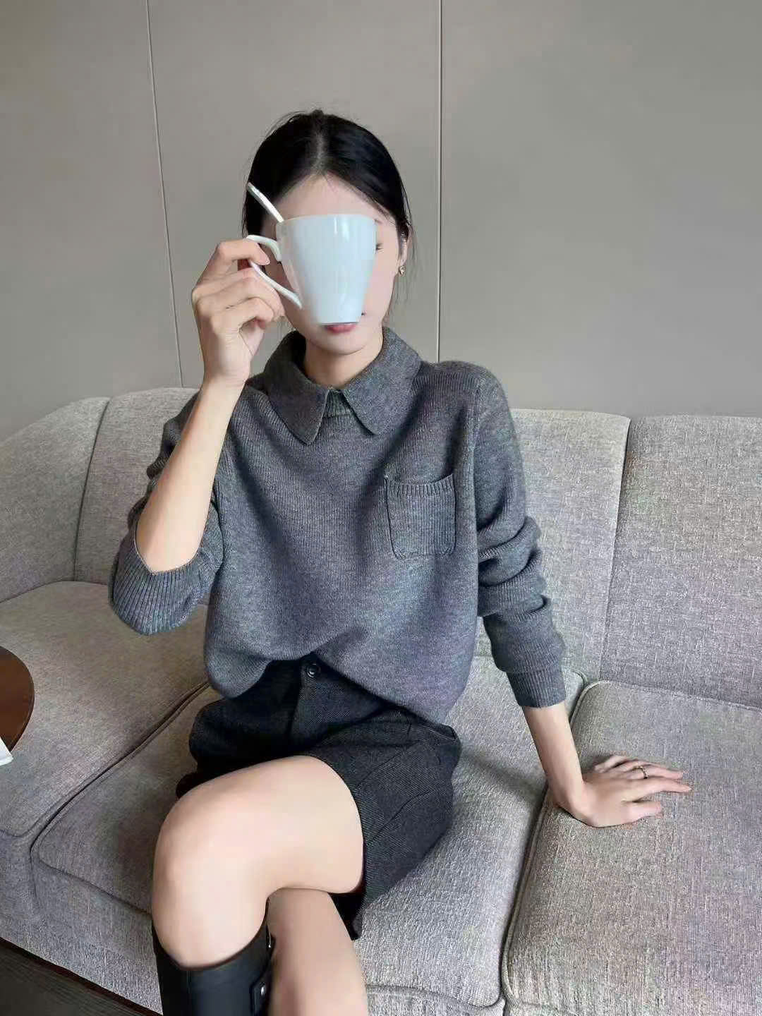 Áo len gân tay dài ( XÁM )_thumbnail_5