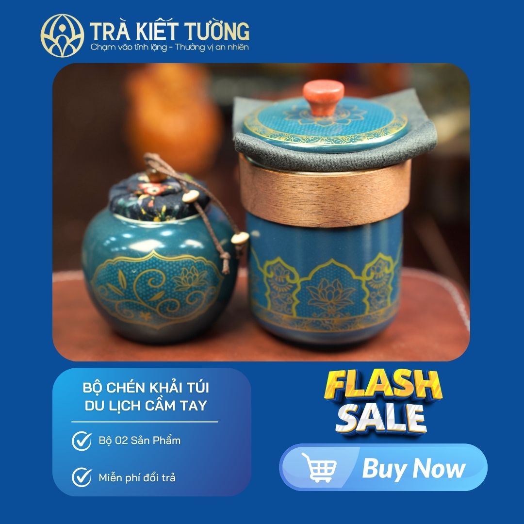 BỘ CHÉN KHẢI TÚI DU LỊCH CẦM TAY