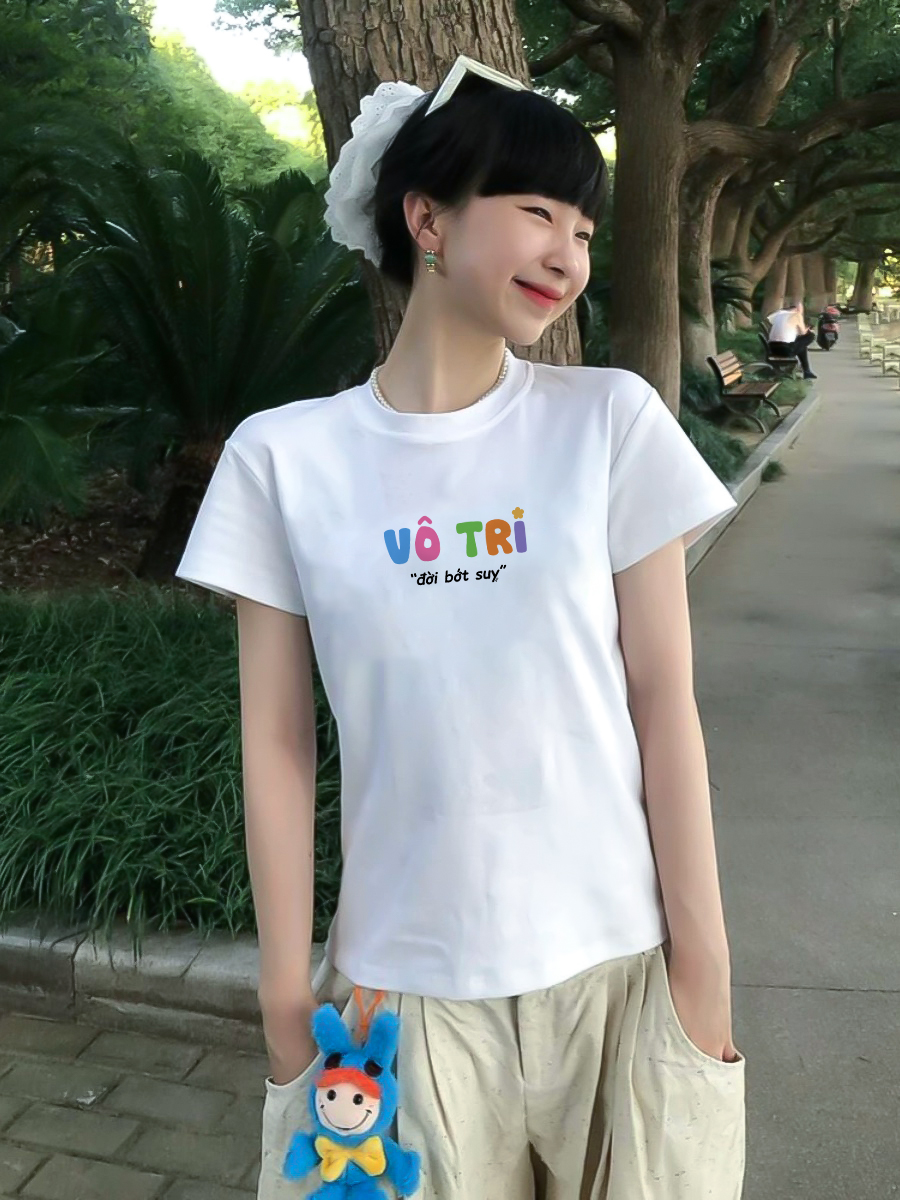 Áo baby tee in chữ hài hước Miucho BST cổ tròn vải cotton 4c thoáng mát in basic_thumbnail_11