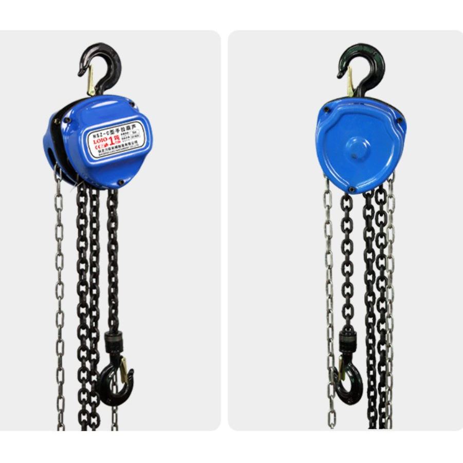 Pa Lăng Xích Kéo Tay Tấn Xích Dài 6 Mét Dùng Nâng Hạ Vật Nặng Lên Cao