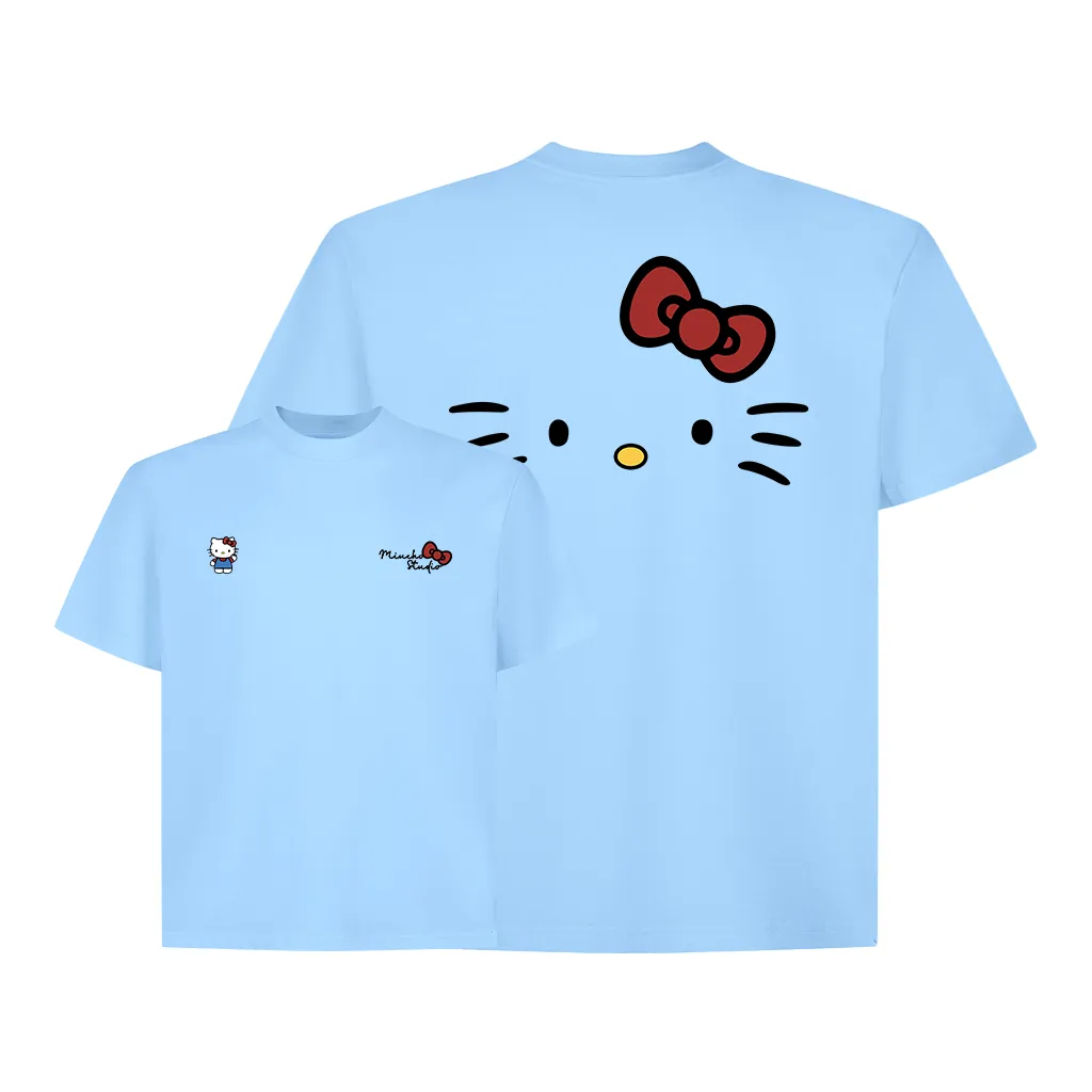 Áo thun form boxy nữ Kitty dễ thương 2648 Miucho vải cotton thoáng mát cổ tròn in mix