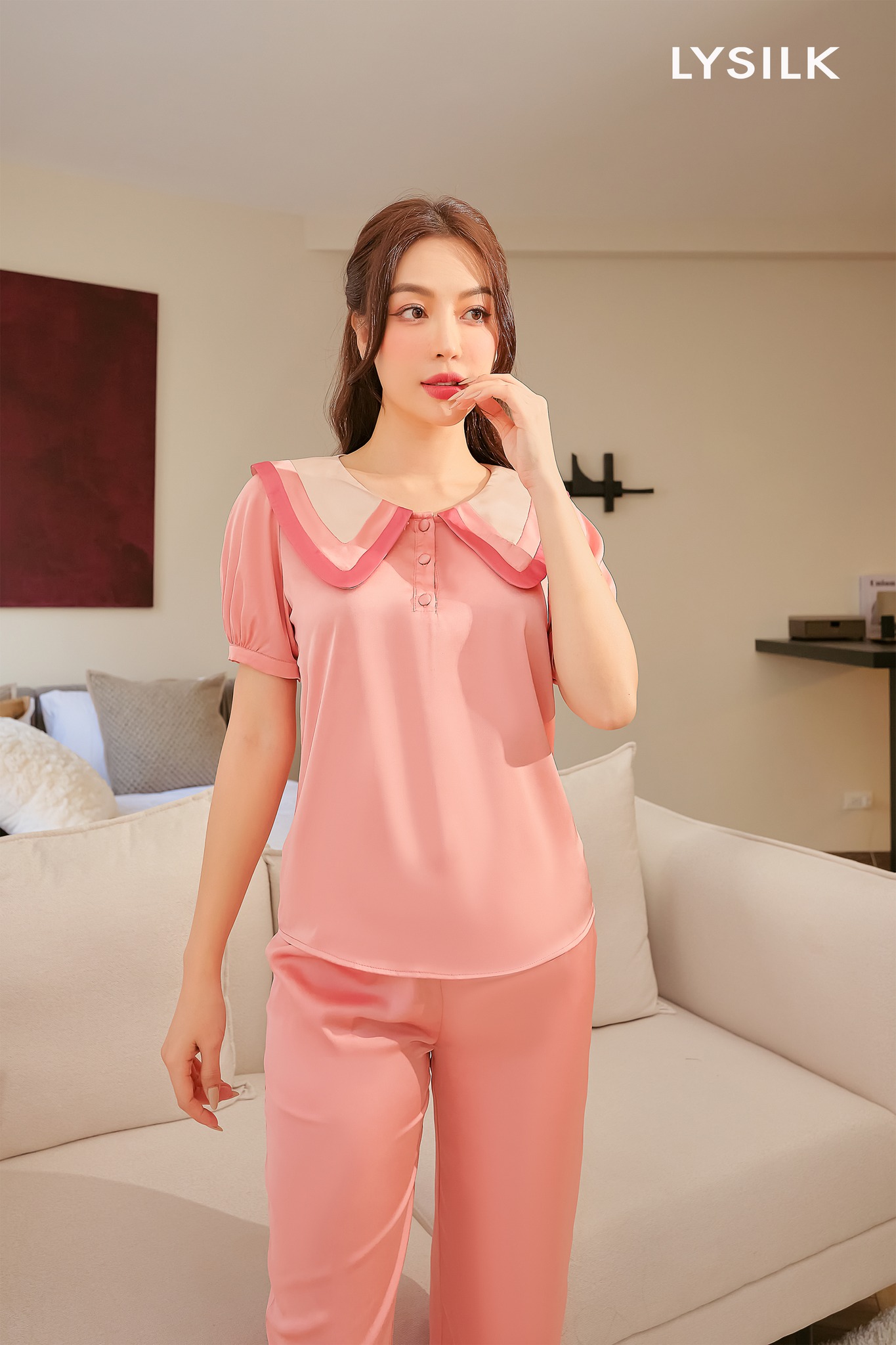 Bộ ngủ áo cộc tay, quần dài BN389_thumbnail_2