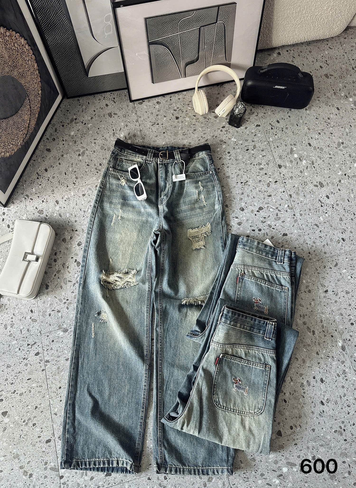 BIGSIZE- Quần suông thêu chó thơm T - QJ600_thumbnail_2