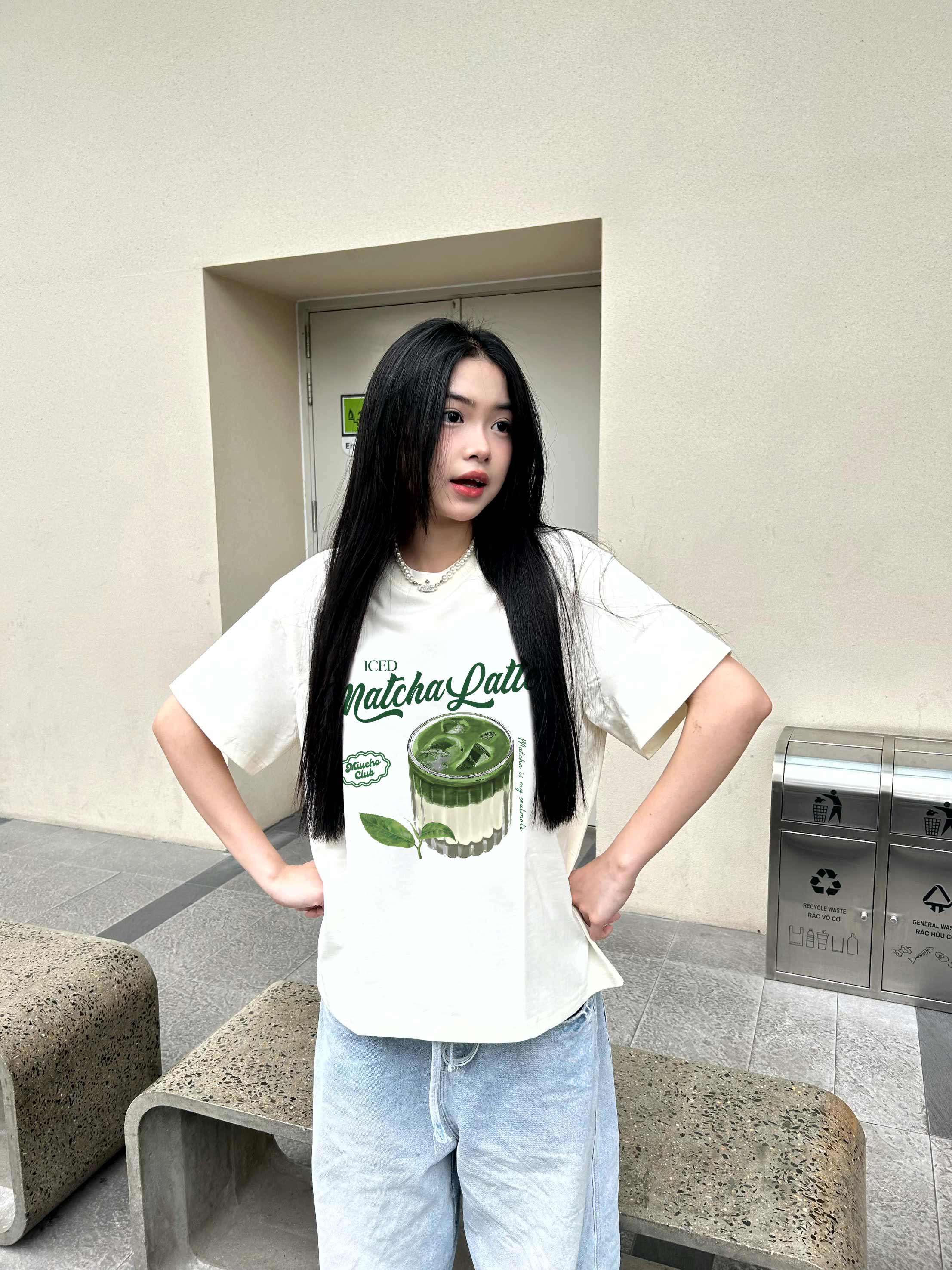 Áo thun boxy matcha latte 2264 Miucho cổ tròn vải cotton 2 chiều cổ tròn dày dặn đứng form in mix_thumbnail_3