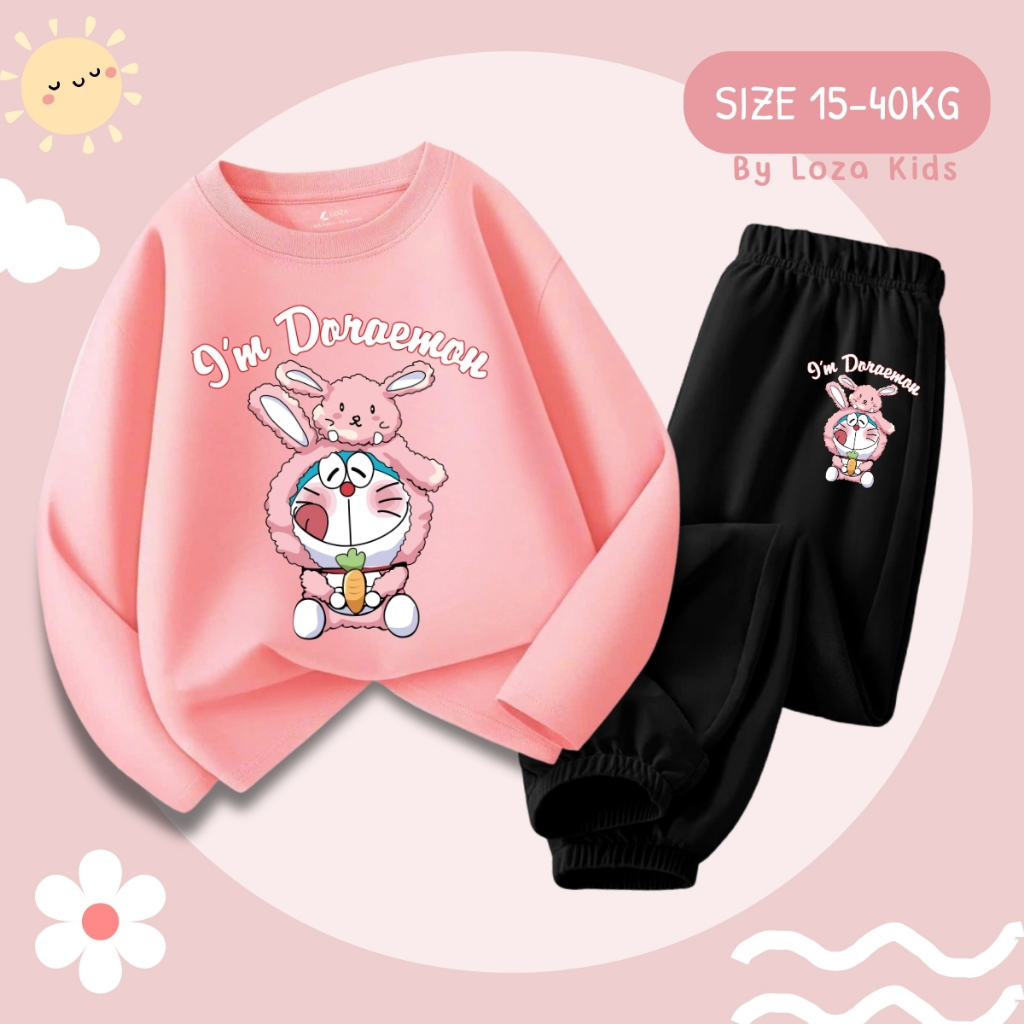 Bộ Thu - Đông bé gái in Doraemon - Loza Kids BW440