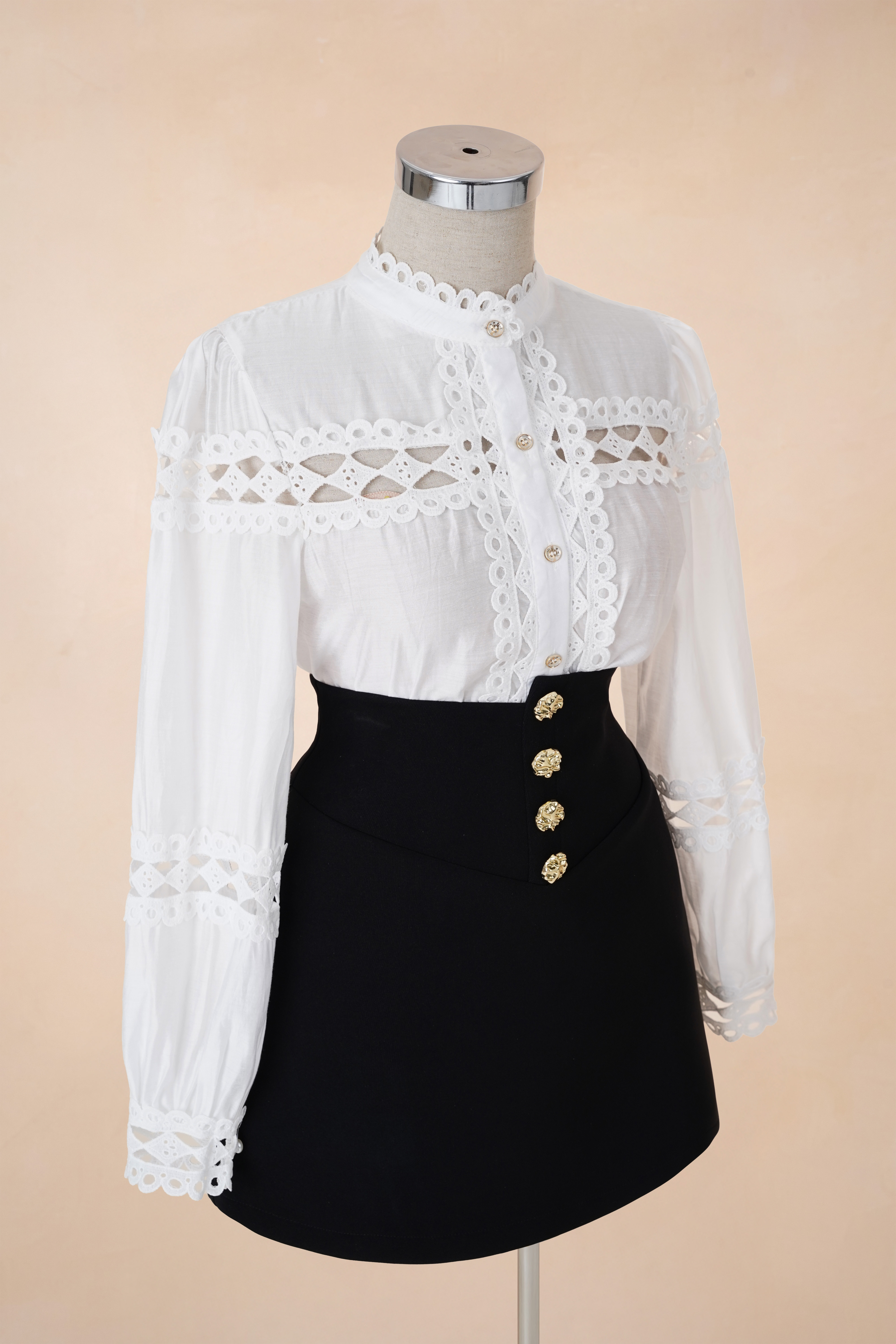 Sơ Mi Phối Ren TB Cổ Cao_thumbnail_2