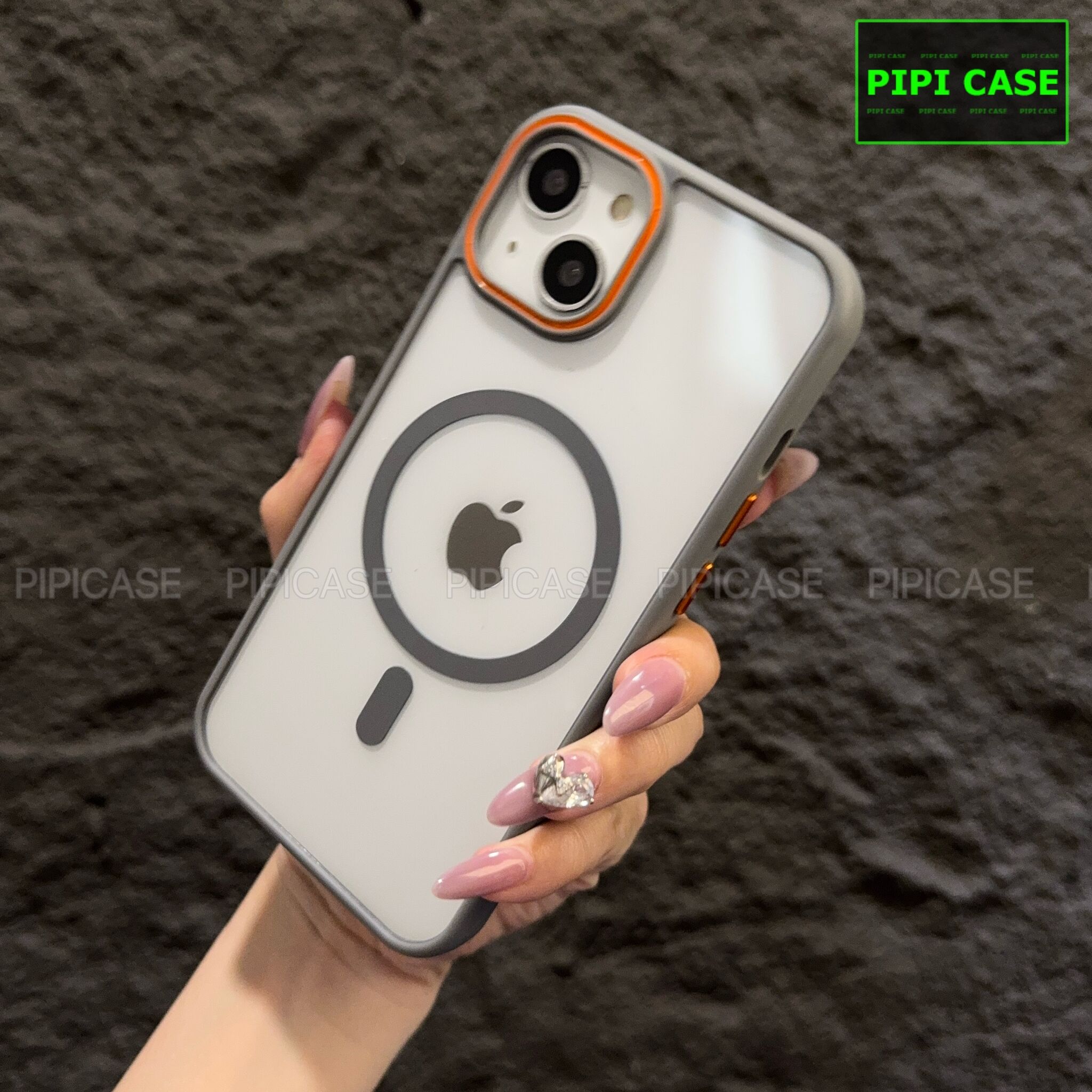 Ốp Lưng iPhone 14 Plus - KM Color - Xám