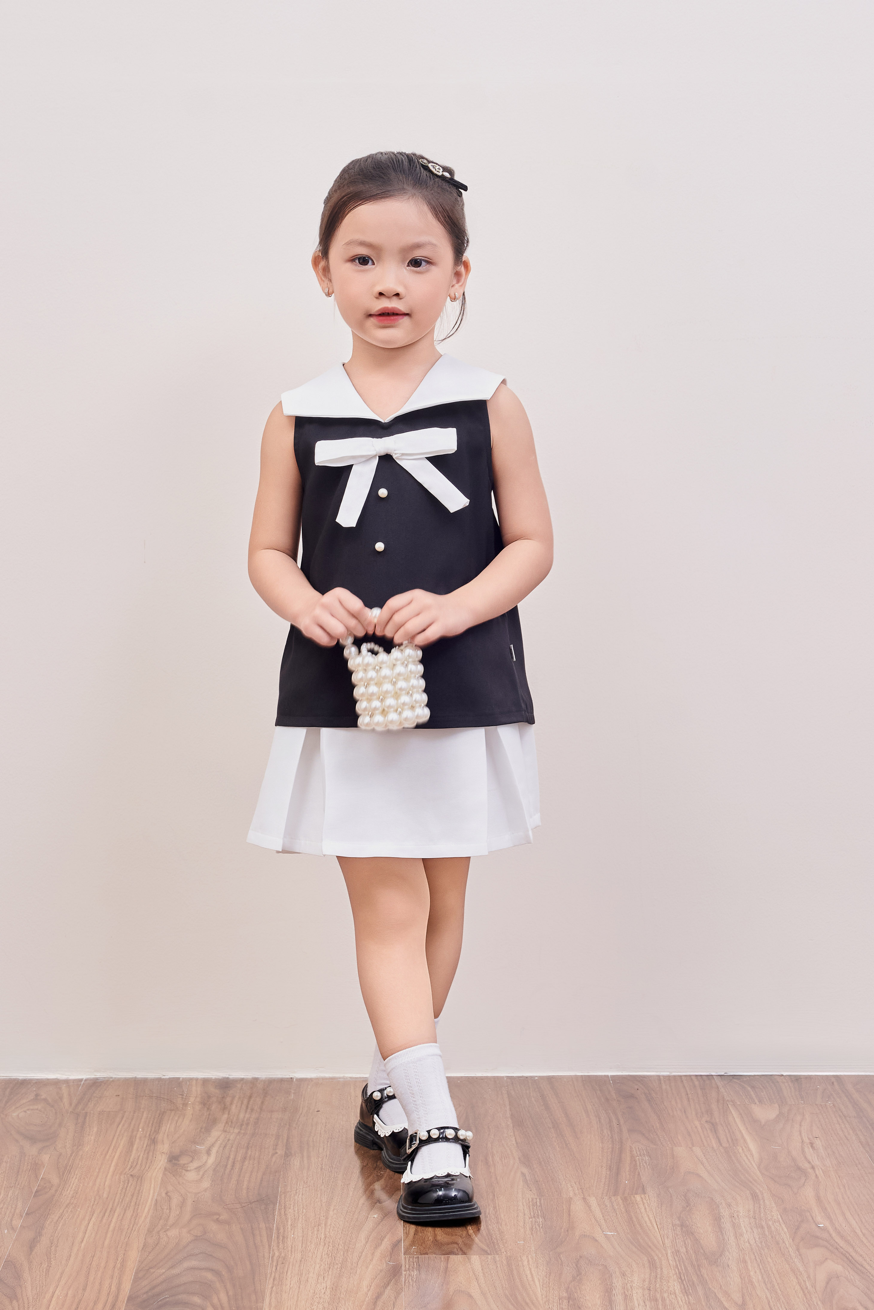 Set áo cổ thủy thủy quần giả váy_thumbnail_2