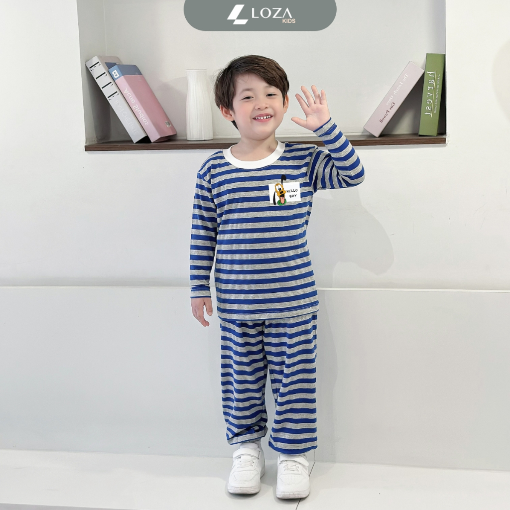 Bộ Thu - Đông kẻ bé trai in hình Pluto - Loza Kids TK550_thumbnail_3
