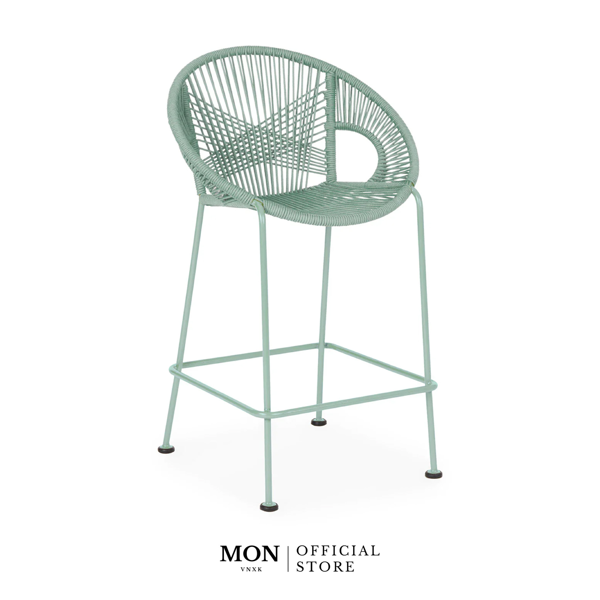 GHẾ BAR THẤP NGOÀI TRỜI ARTICLE KASIKO TURMERIC XANH NGỌC