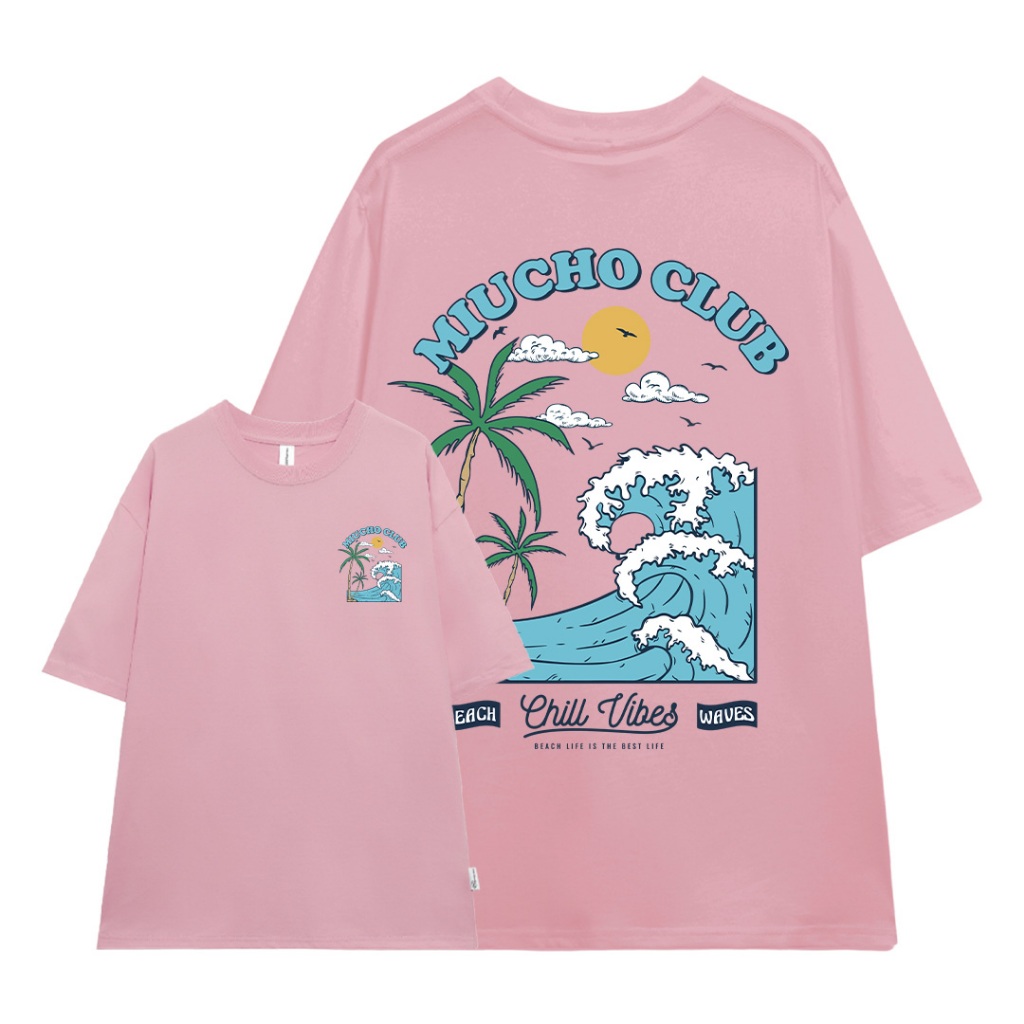 Áo phông nam mùa hè đi biển form rộng nhiều màu ATD1034 Miucho Man tay ngắn cổ tròn in mix_thumbnail_9