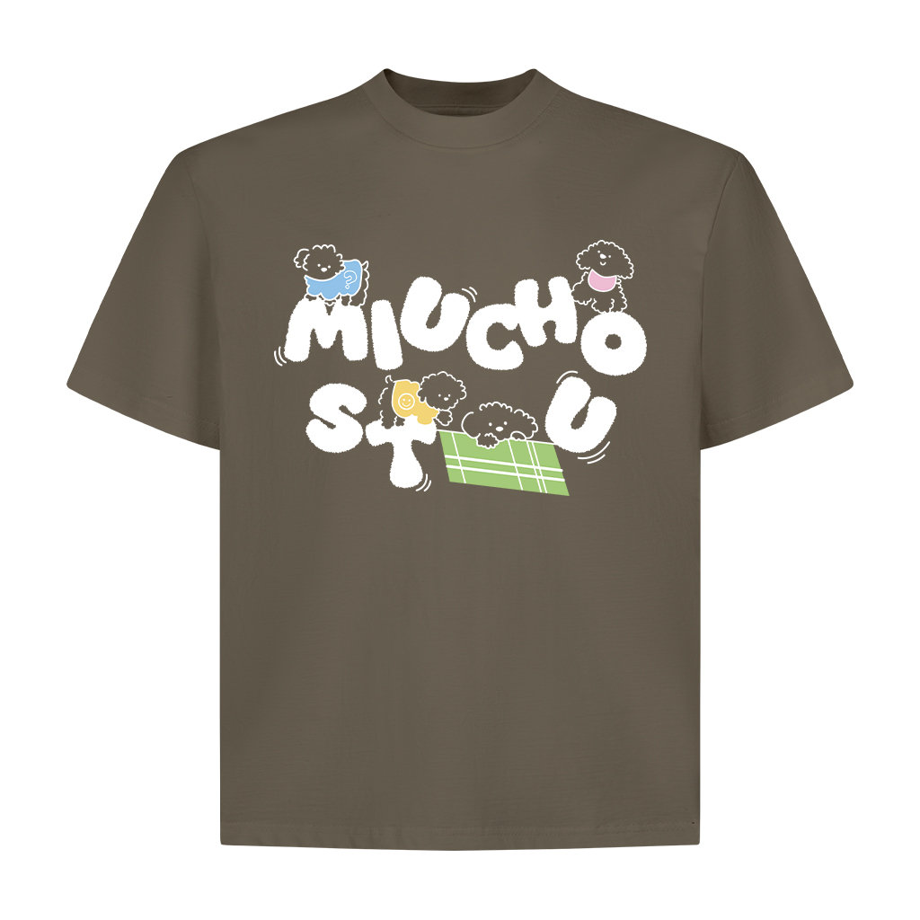 Áo thun form boxy cún yêu cute 2624 Miucho vải cotton thoáng mát dễ phối đi chơi đi học