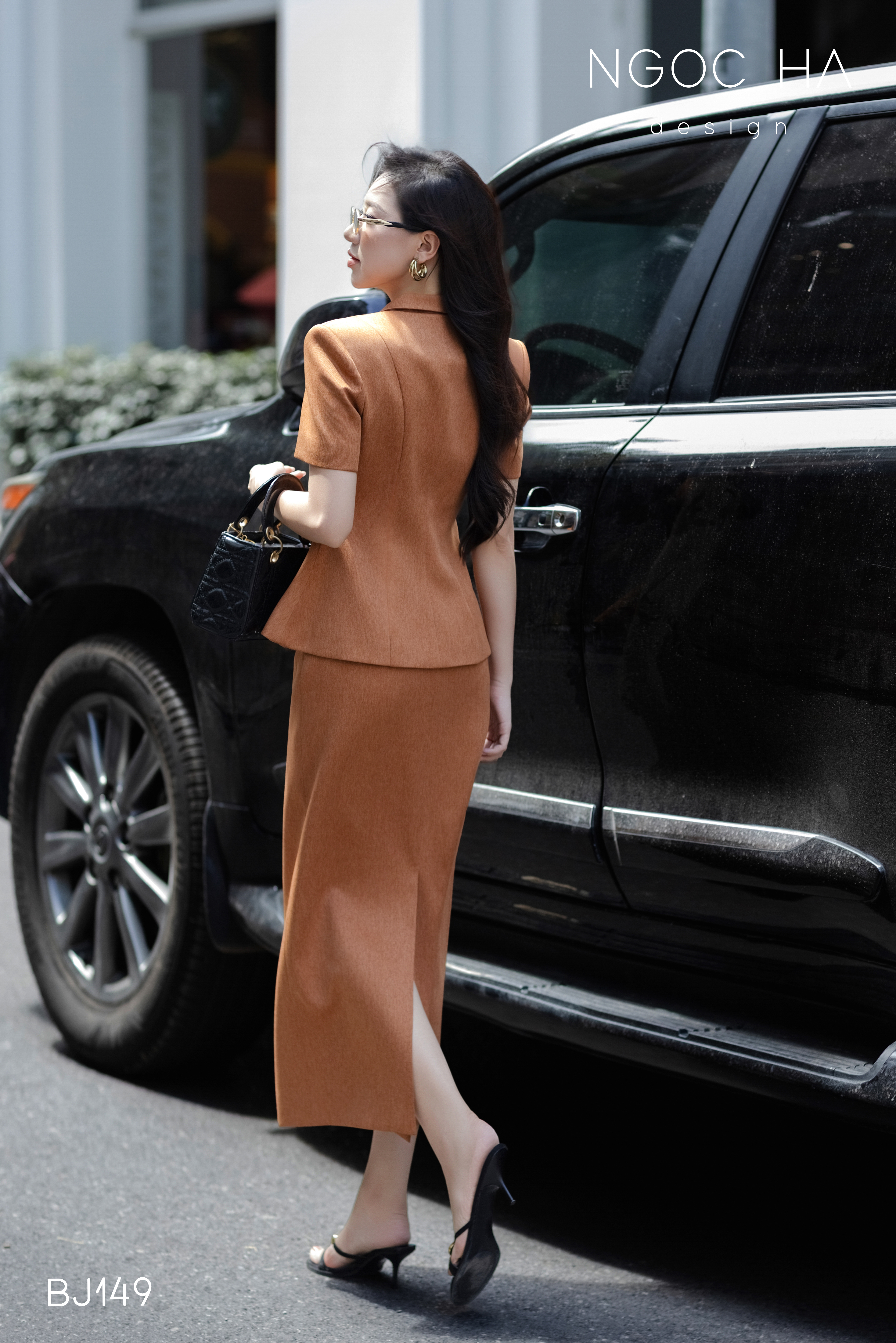 Adele Set_ Bộ Vest Cổ Lệch CV Bút Chì Màu Cam Tây BJ149_thumbnail_3