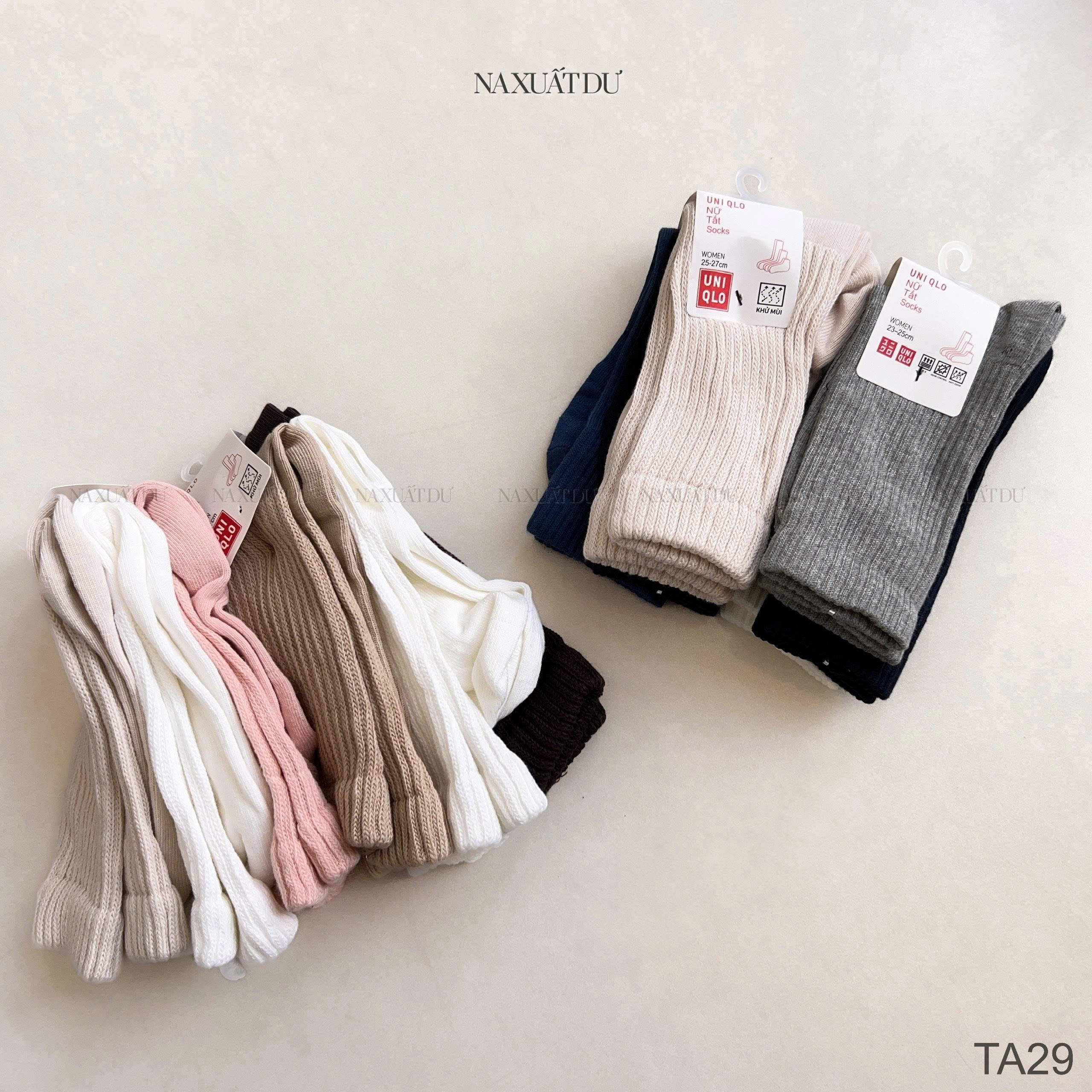 Set 6 đôi tất " U.N " mix màu - TA29