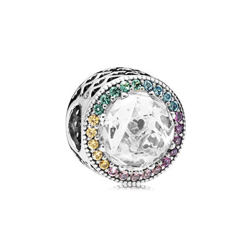 CR16 - Charm radiant trắng viền cầu vồng