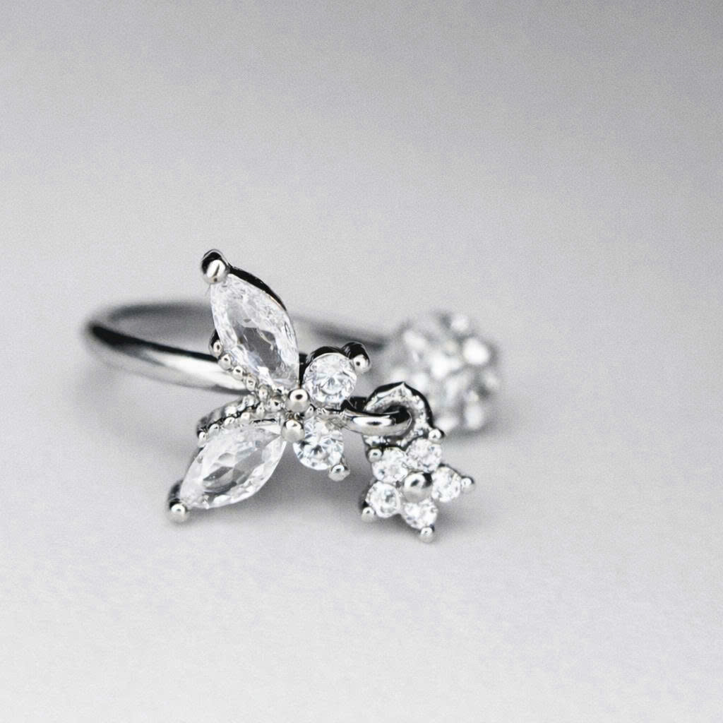 Septum bướm trắng rơi hoa rơi