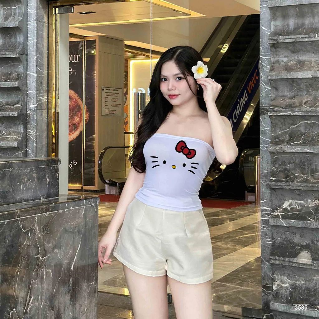 Áo quây tôn dáng sexy dễ thương kitty in mix Beezy 3586_thumbnail_2