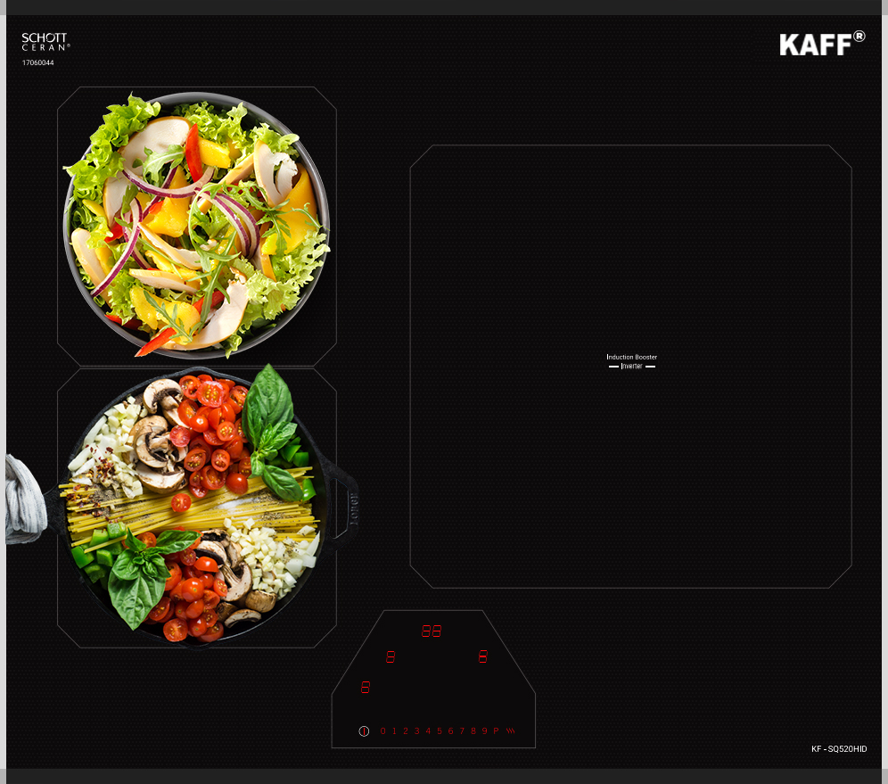 Bếp từ Kaff KF-SQ520HID - An toàn tuyệt đối với nhiều tính năng bảo vệ