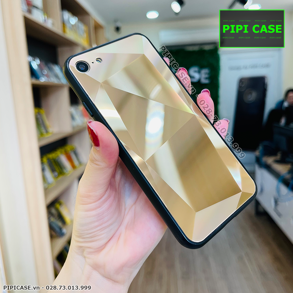 Ốp Lưng iPhone 7 / 8 - Kim Cương 6D - Vàng