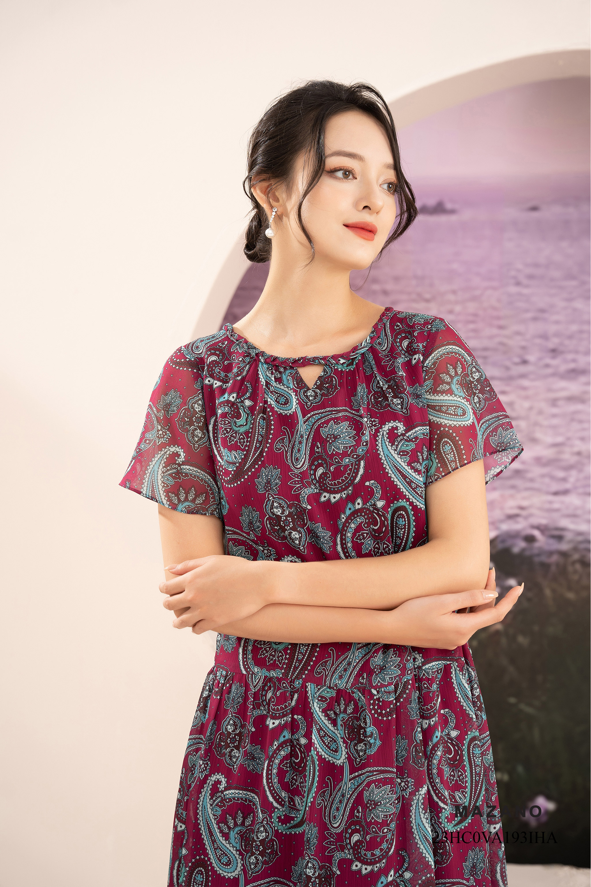 Đầm suông can bèo trang trí tết dây cổ_thumbnail_3