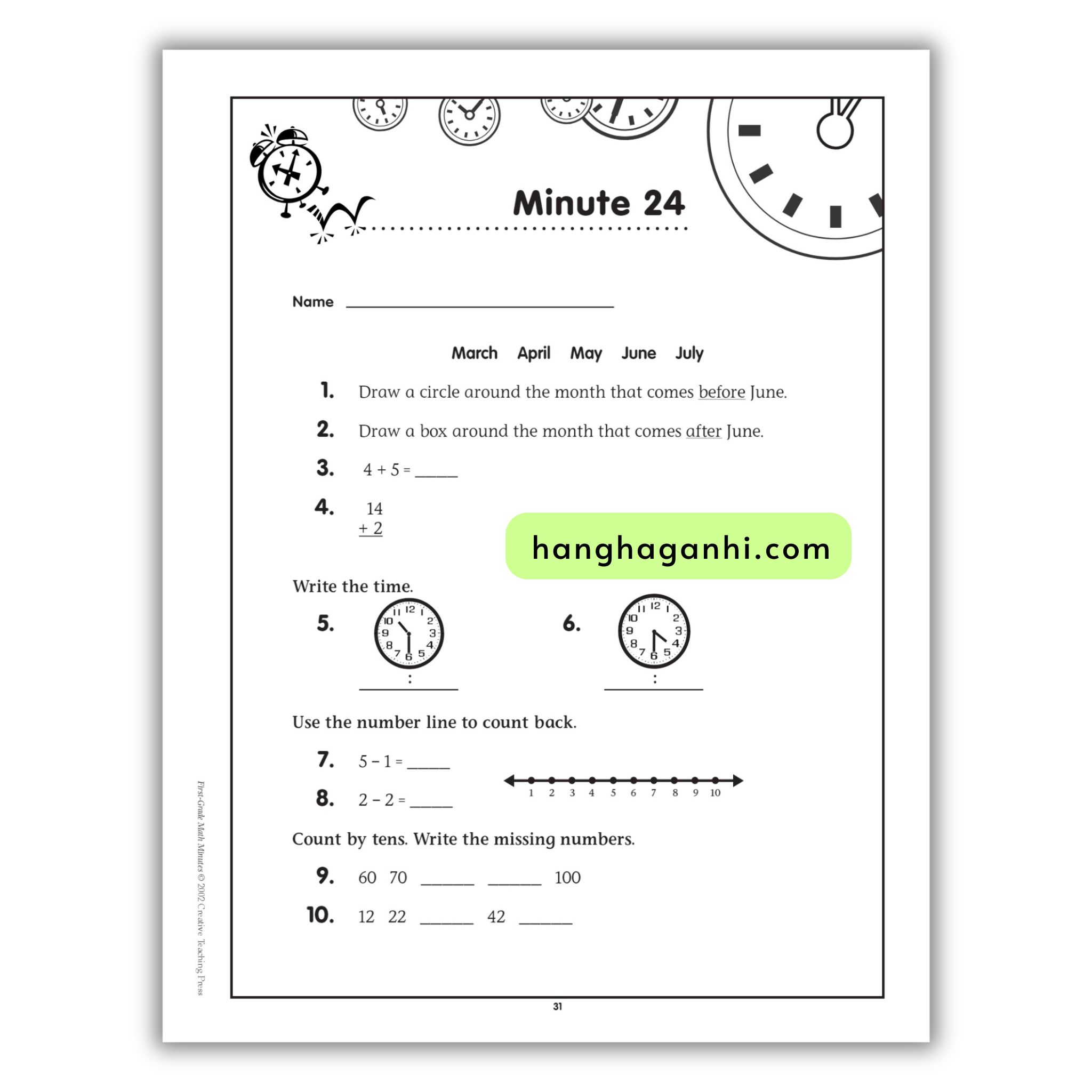 Math minutes - Bộ 8 cuốn Sách Toán Tiếng Anh kèm đáp án_thumbnail_2