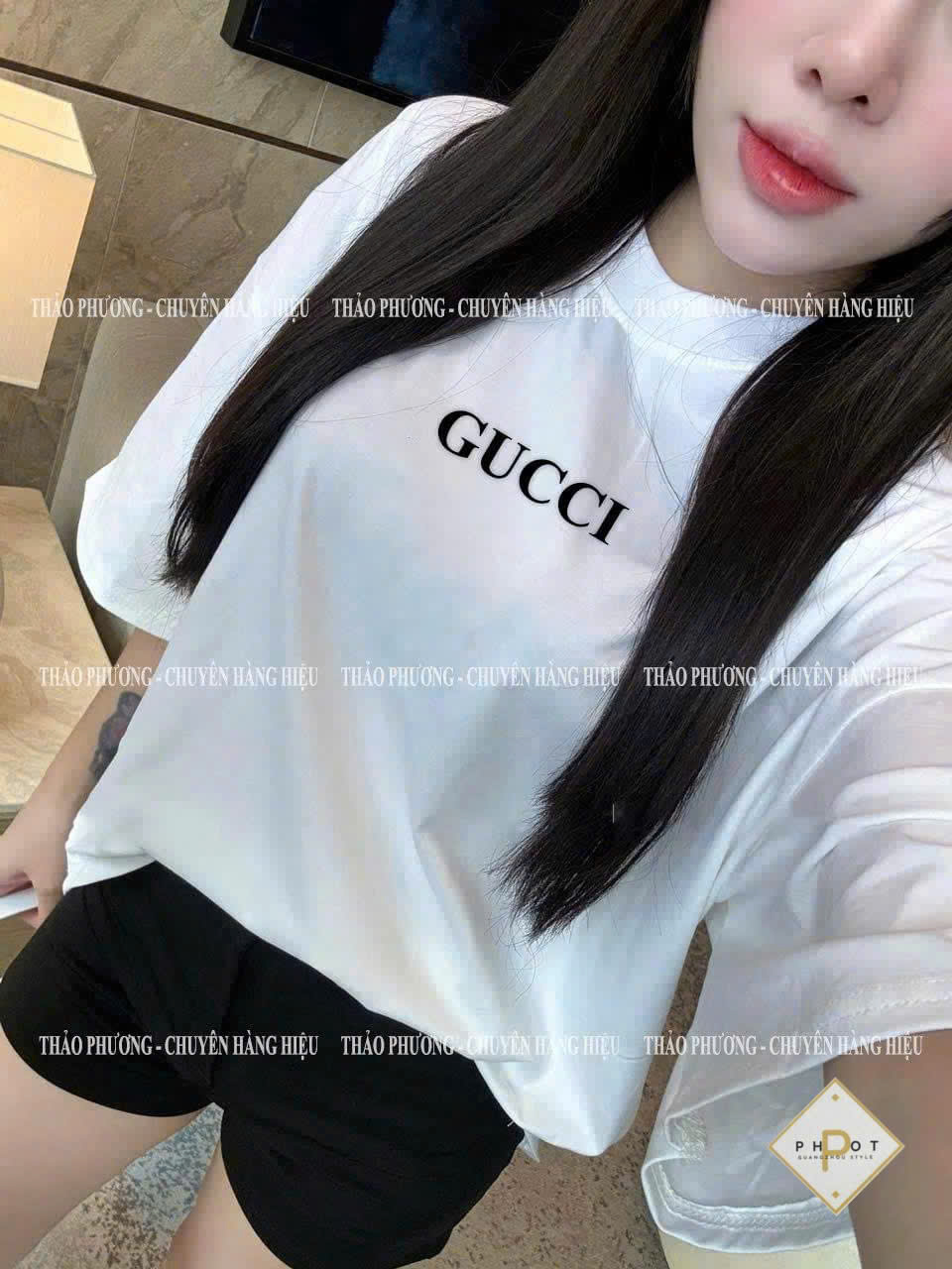 Phông GUCCI vt 2 màu: đen, 