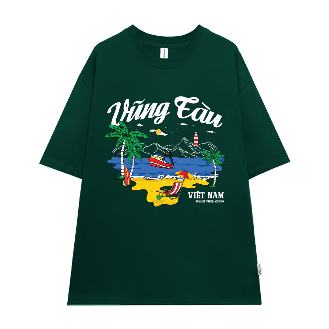 Áo thun du lịch Vũng Tàu ATD1259 Miucho vải cotton thoáng mát in mix_thumbnail_9