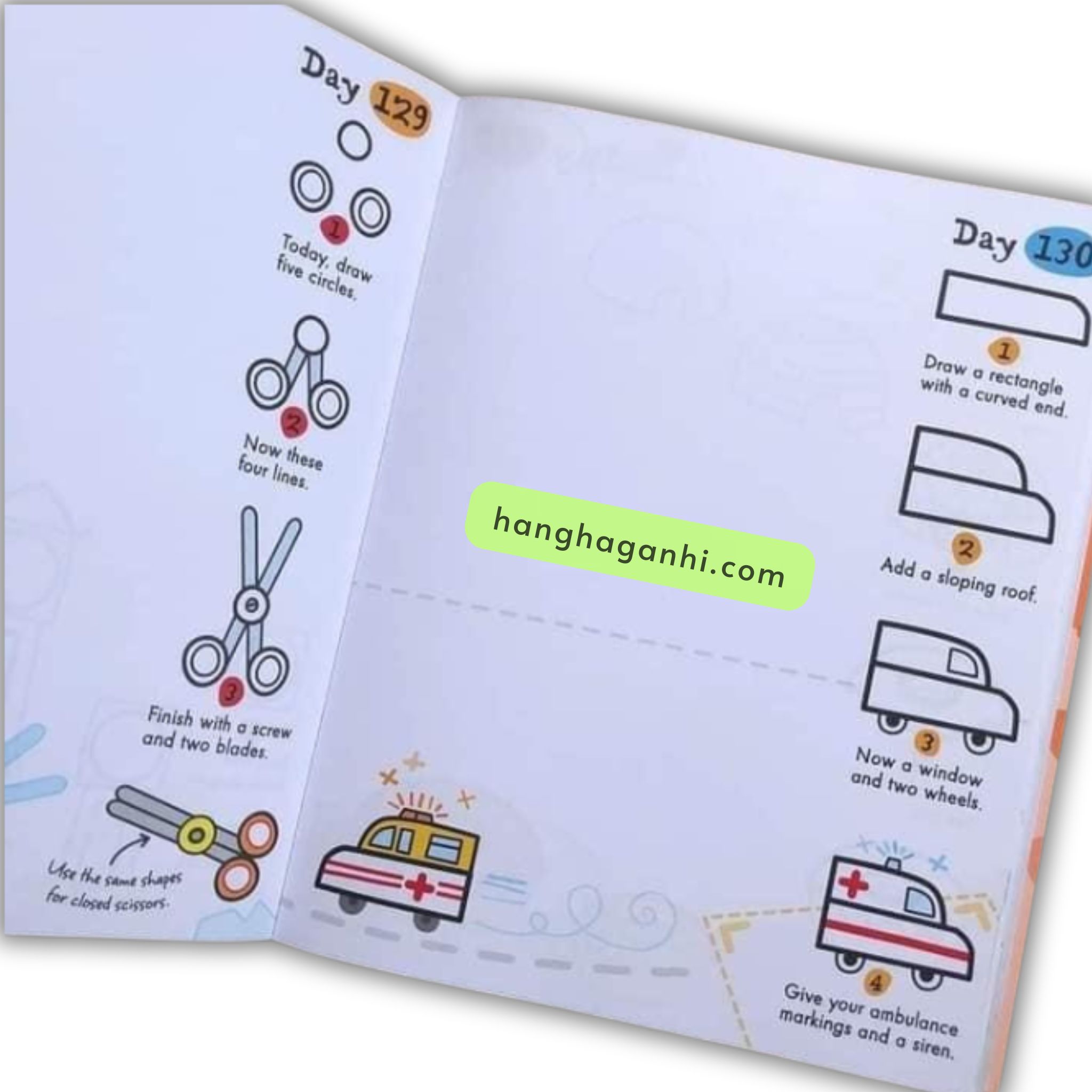 Usborne A drawing a day, bộ 2 sách nhập khẩu_thumbnail_13