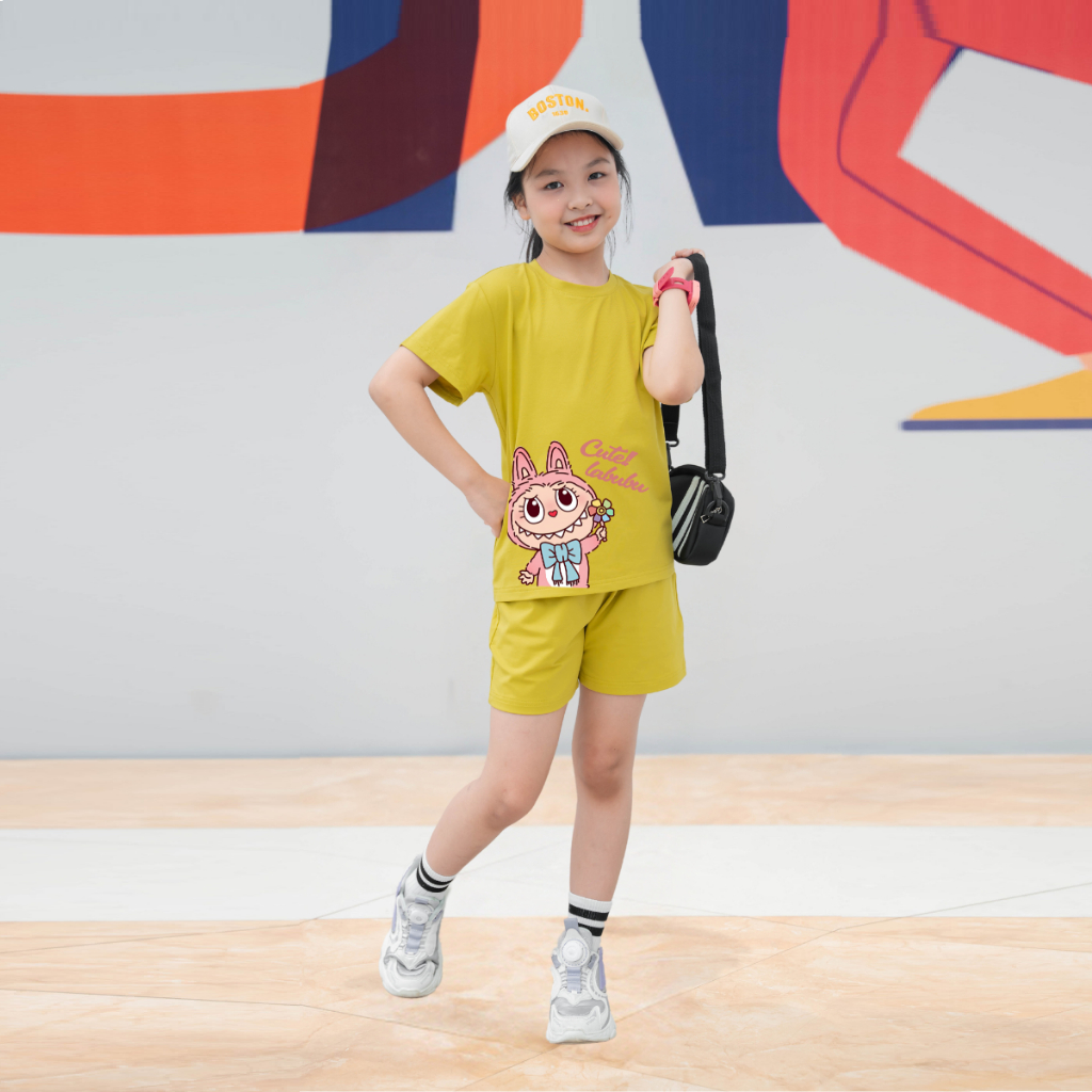 Bộ quần áo bé gái in hình 'Cute Labubu' - Loza Kids SB115_thumbnail_2