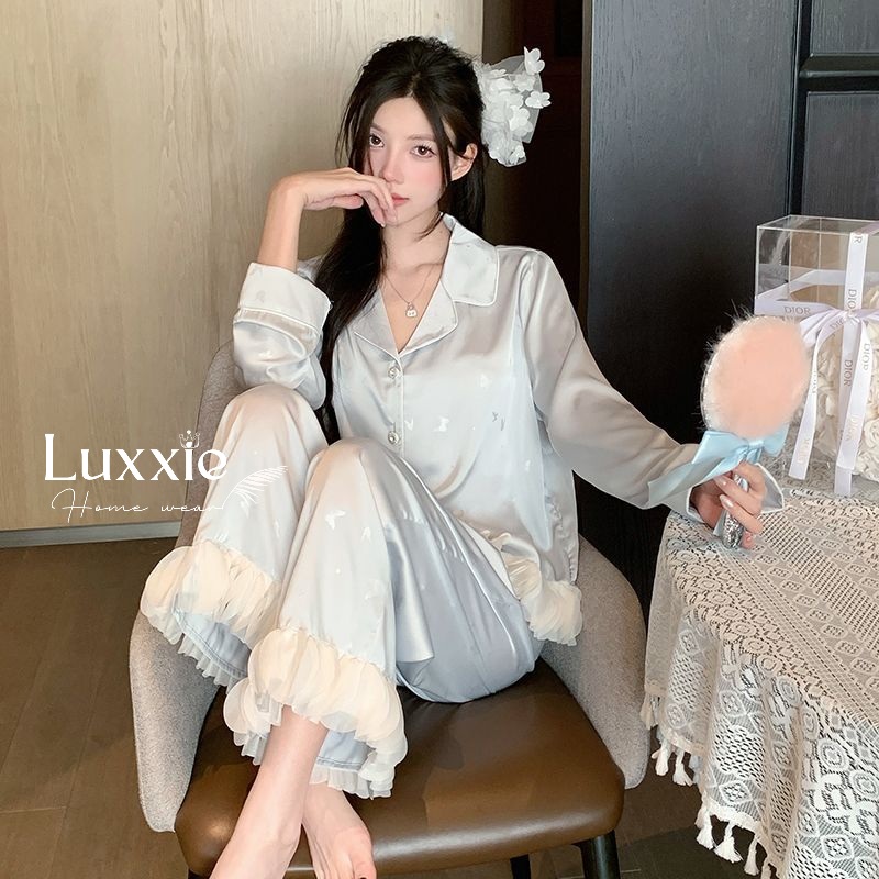 LEDAI06 Pijama lụa họa tiết nơ phối viền bồng_thumbnail_4