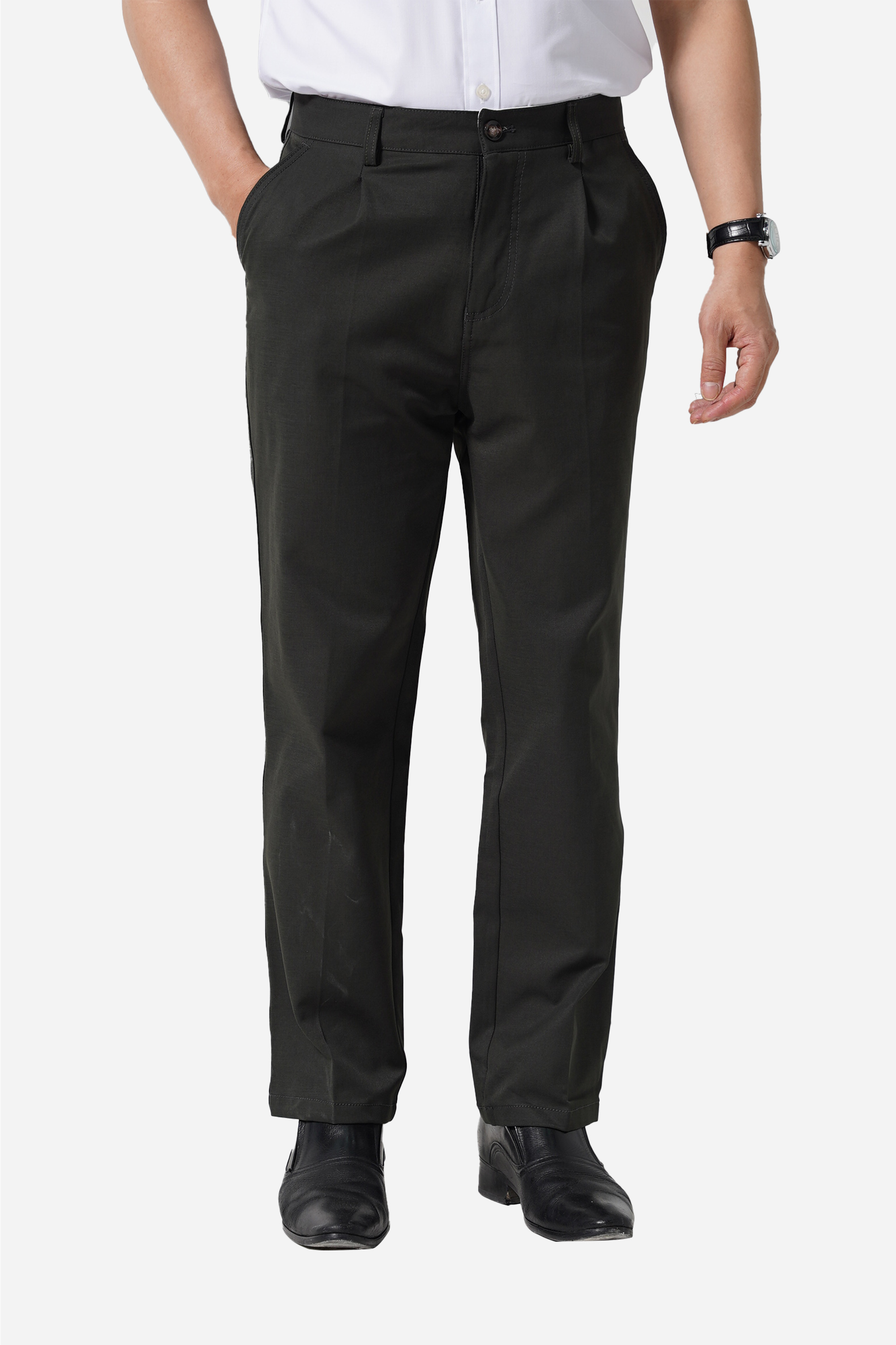 Quần Kaki Mềm 1 Li Nam Trung Niên ANCHI Chất Liệu Cotton Phom Suông Ống Rộng Cao Cấp_thumbnail_26