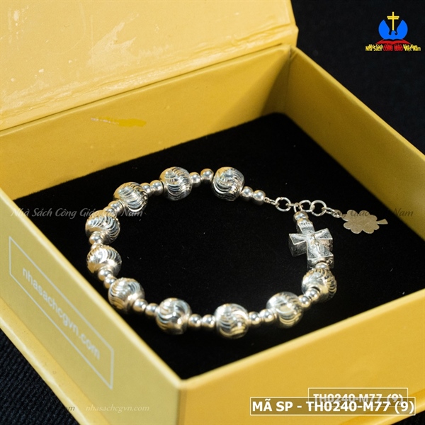 Vòng Mân Côi bạc ta hạt vân 8ly M77_thumbnail_3