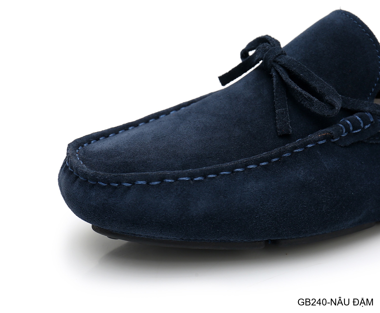 GB240 - Giày lười nam da heo kiểu Anh, đế bệt êm chân, phối nơ bướm thanh lịch_thumbnail_13