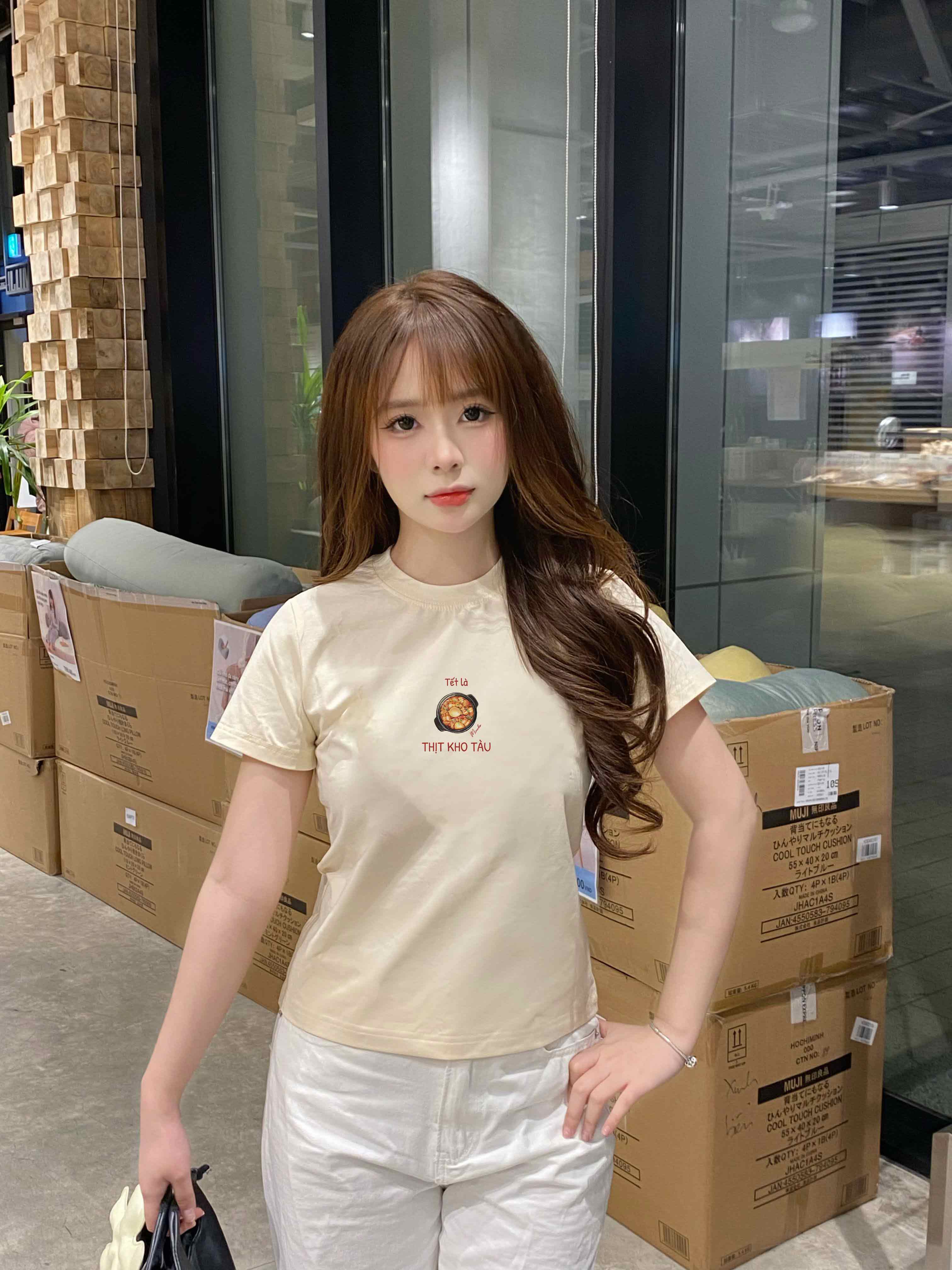 Áo baby tee tết cổ tròn chất vải cotton 4c co giãn thoáng mát 1846 Miucho in mix_thumbnail_5