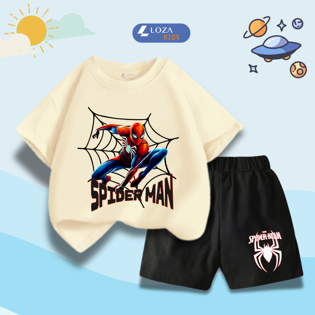 Bộ đồ bé trai in hình 'Mavel - Spiderman' - Loza Kids SB335_thumbnail_1