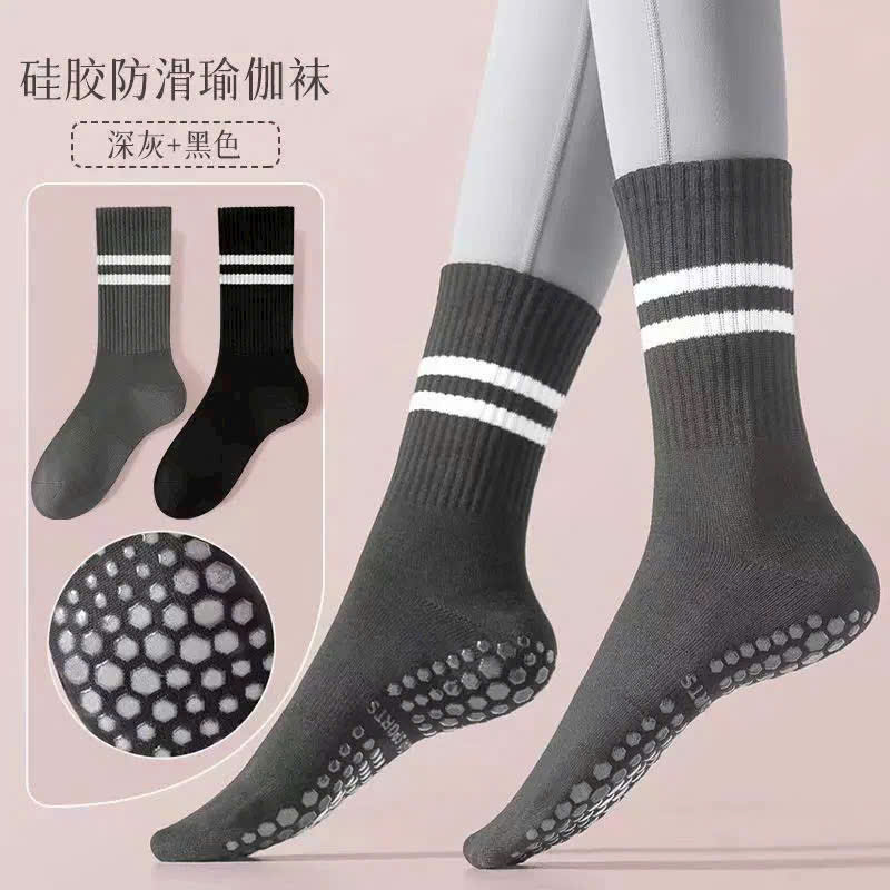 Vớ Yoga Nữ Cổ Cao, Tất Thể Thao Nữ Cotton Chống Trượt Thoáng Mát Co Dãn, Vớ Nữ Cổ Cao Yoga Cao Cấp_thumbnail_7