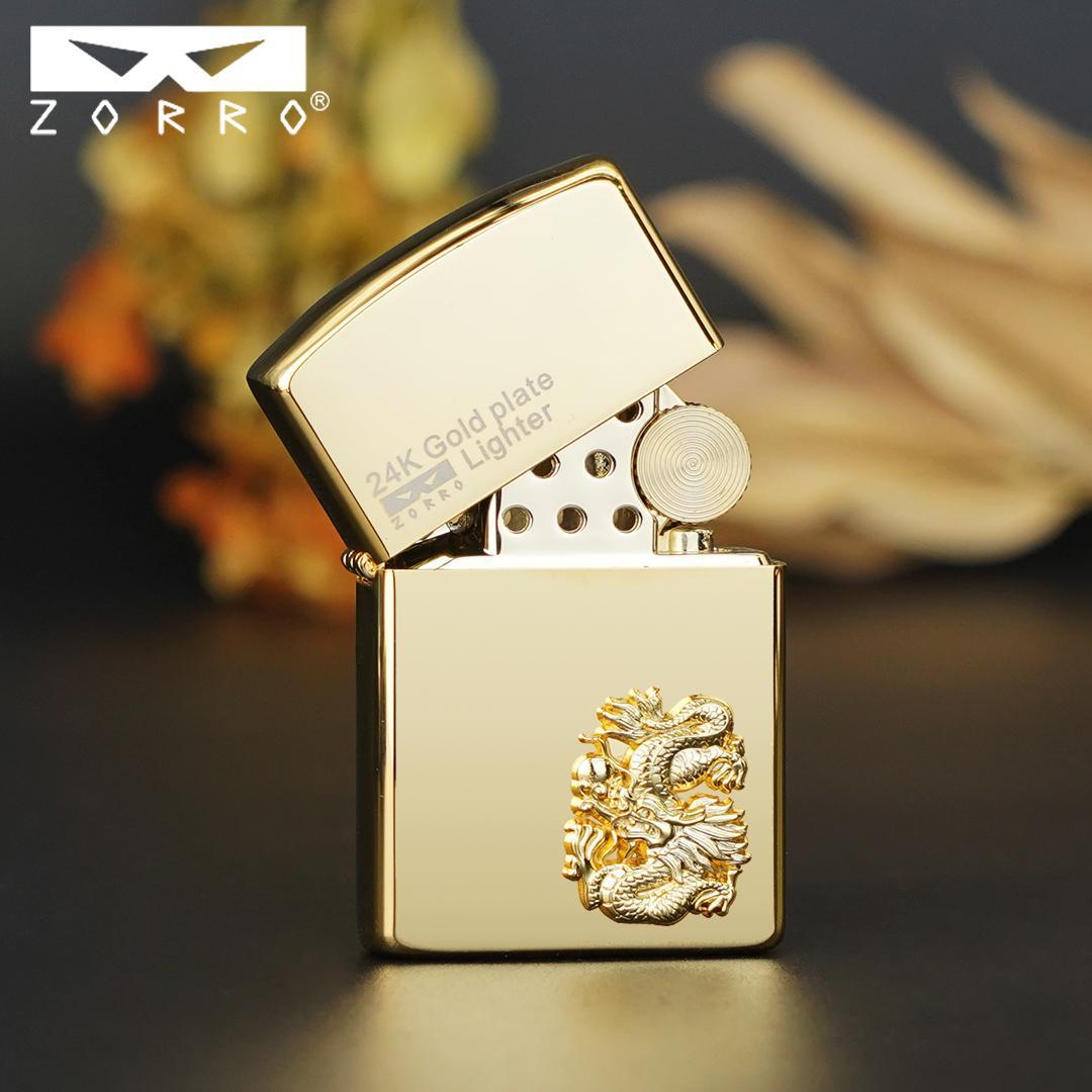 Bật lửa Zorro 12 con giáp mạ vàng_thumbnail_3