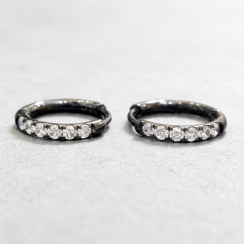 Khuyên vòng kiểu đen kim cương 10mm dày 1.6_thumbnail_2