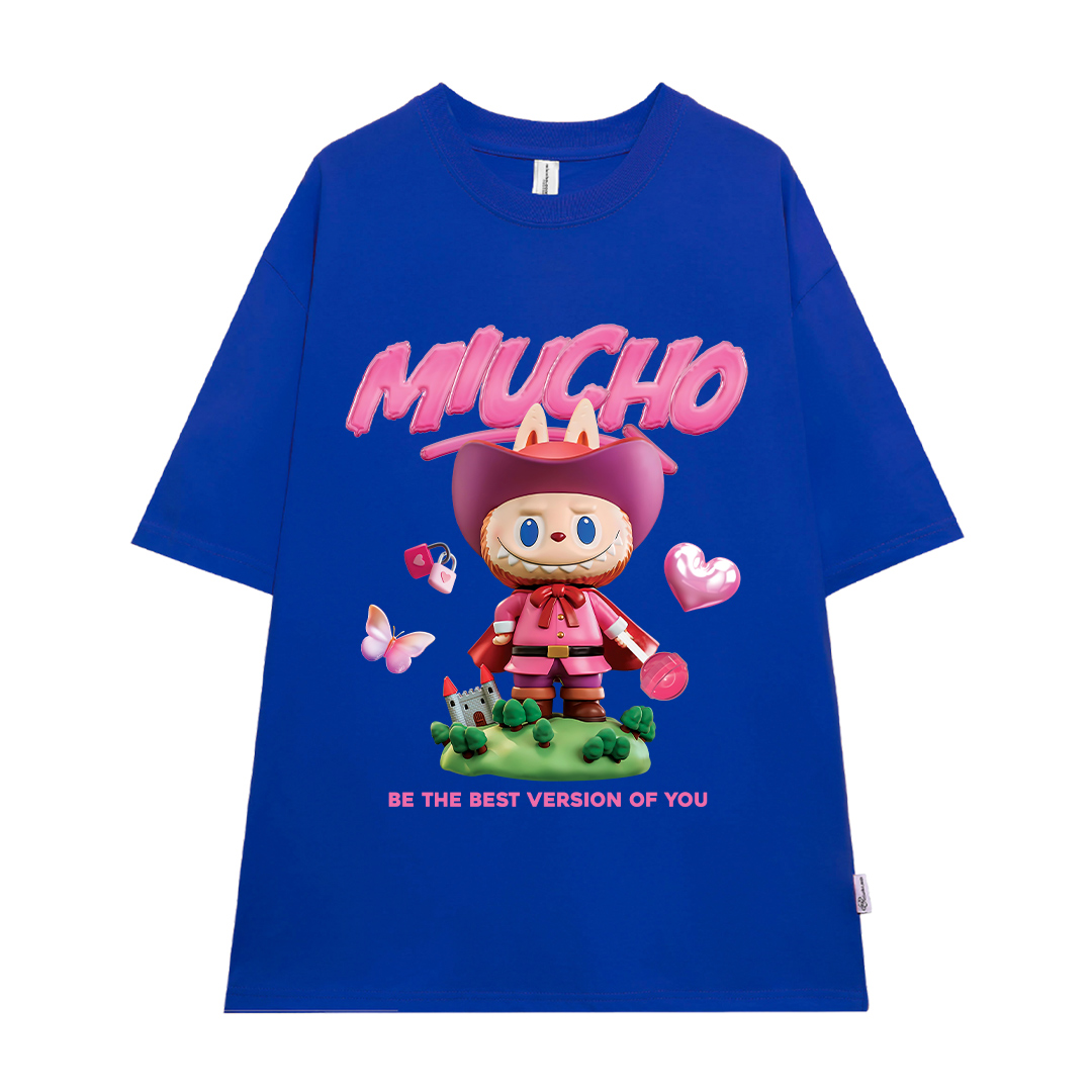 Áo thun labubu dễ thương form rộng nhiều màu ATD1453 Miucho vải cotton cổ tròn in mix_thumbnail_17