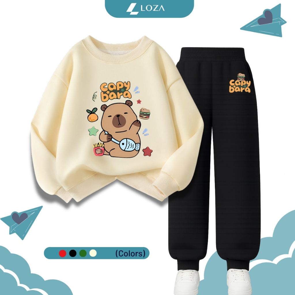 Set đồ nỉ cho bé trai, bé gái in hình Capbara - Loza Kids BI194_thumbnail_1