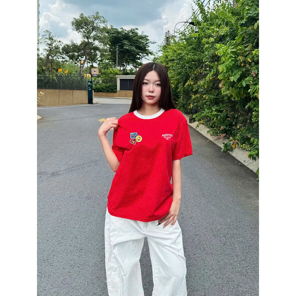 Áo thun Tết Bính Ngọ boxy cá tính phối cổ Miucho vải dày dặn thoáng mát đứng form 3004_thumbnail_2