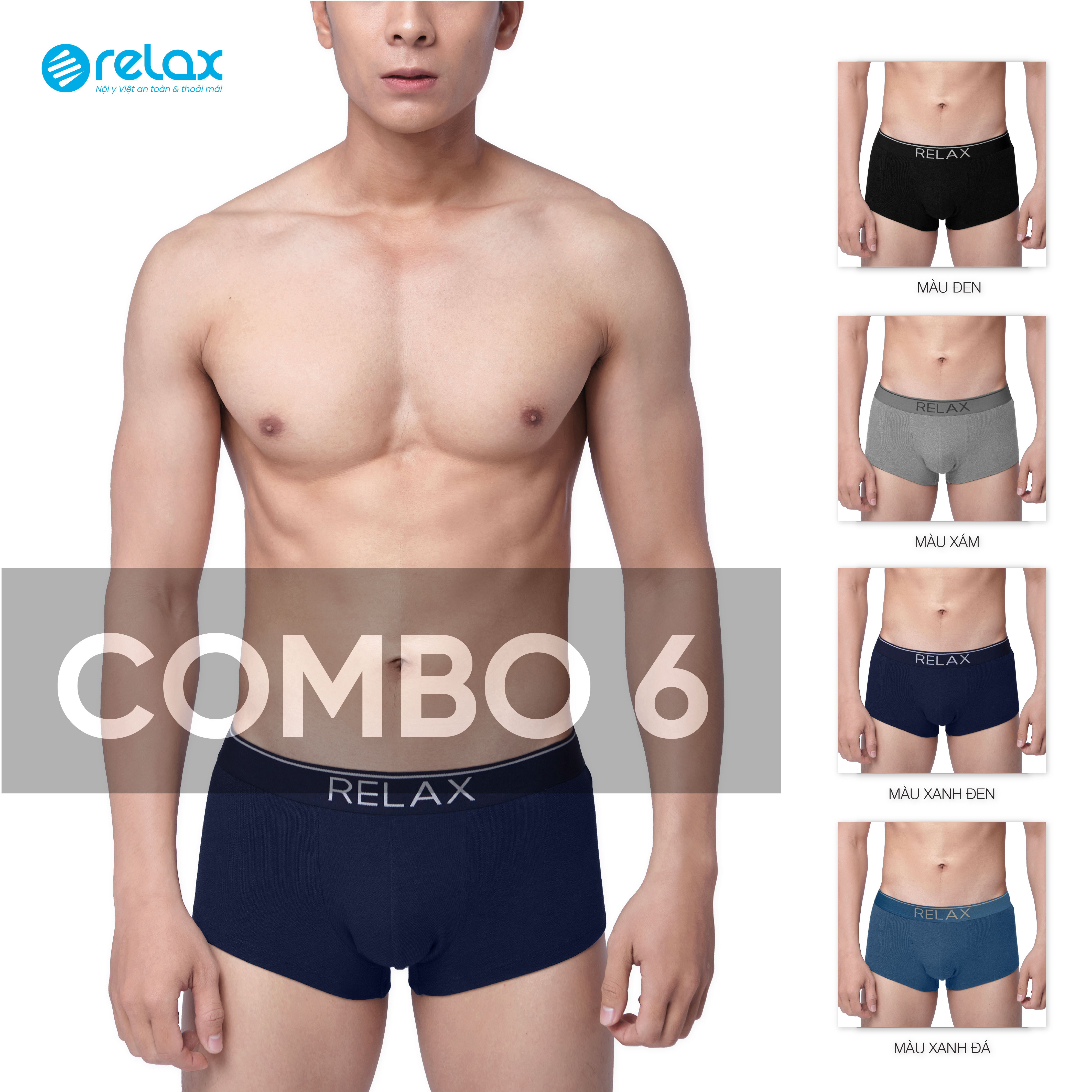 RLTK019 - COMBO 6 QUẦN LÓT NAM RELAX