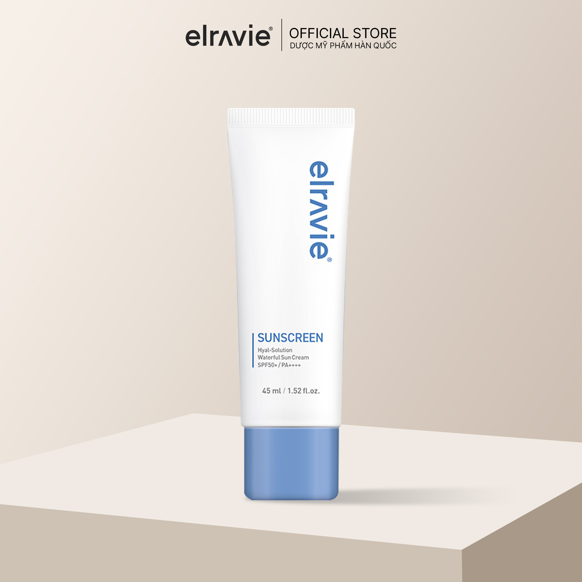 Kem Chống Nắng Vượt Trội, Dưỡng Ẩm, Ngăn Ngừa Lão Hóa Elravie Hyal Solution Waterful Suncream 45ml