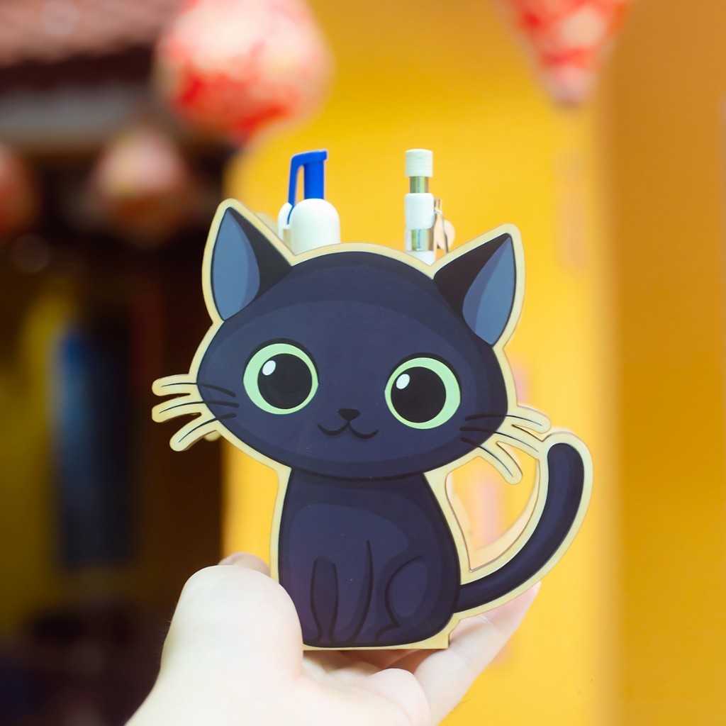Hộp Bút Mèo Đáng Yêu - Hộp bút gỗ hình chú mèo nhỏ xinh_thumbnail_1